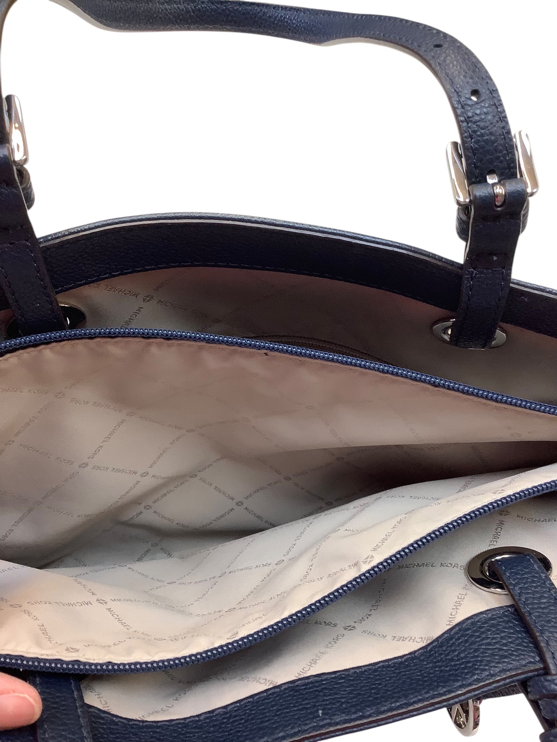 Handbag Designer By Michael Kors In Blue, Size:Large
