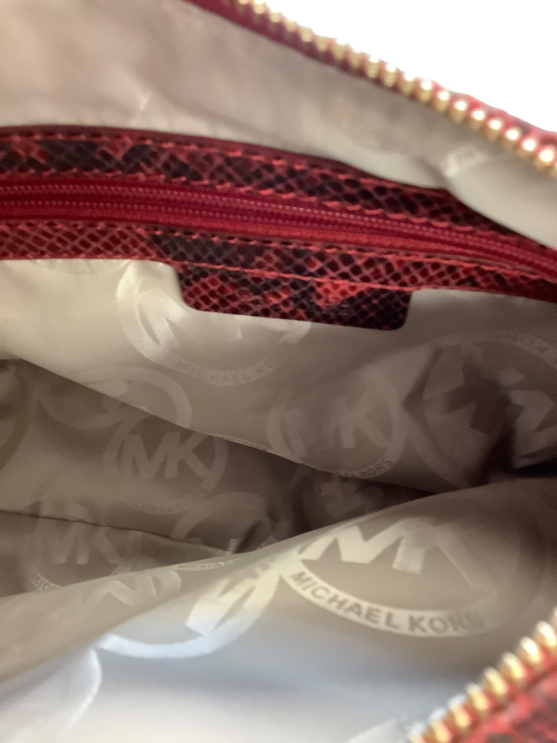 Handbag Designer By Michael Kors In Red, Size:Small