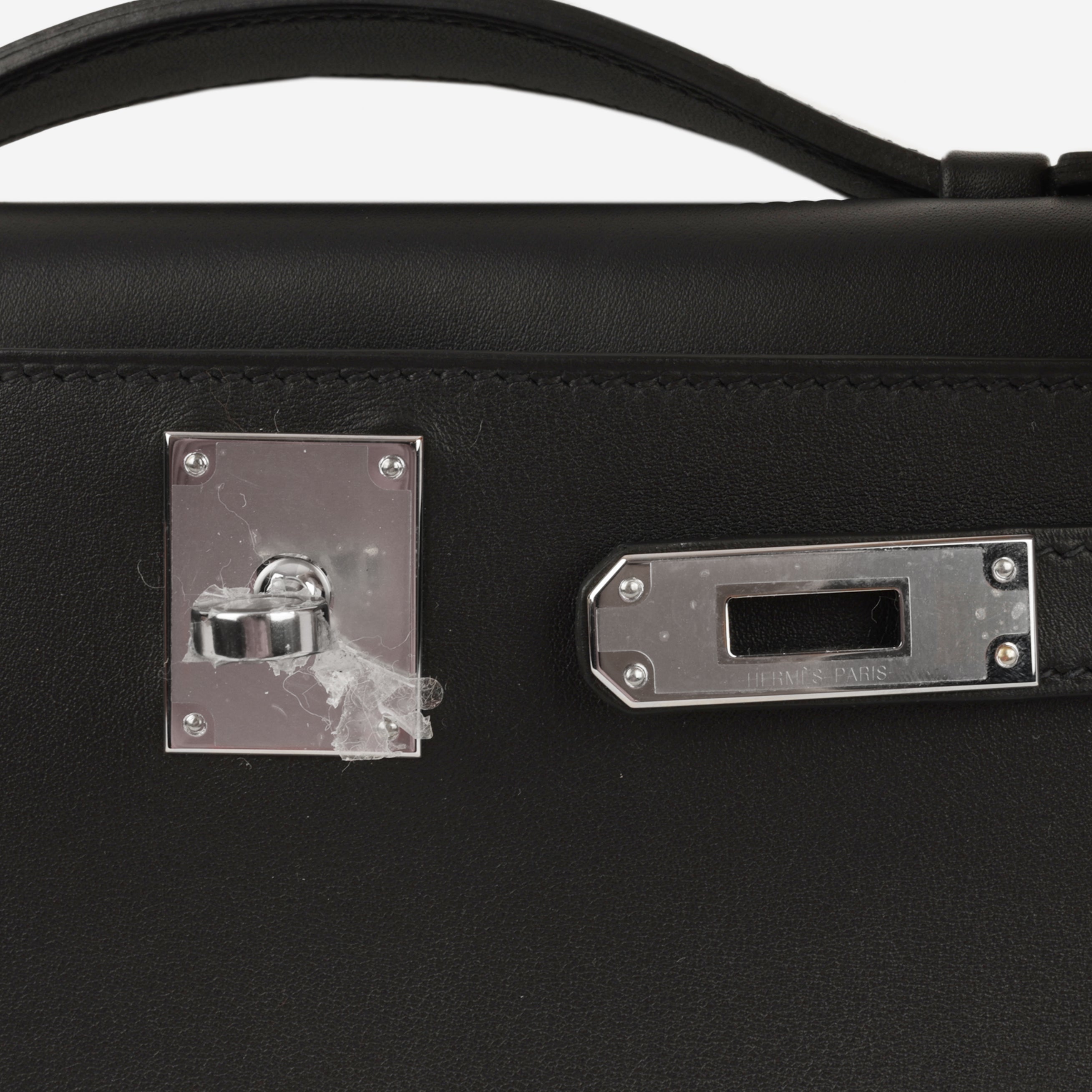 Hermès Kelly Cut - Noir Swift | Palladium Hardware