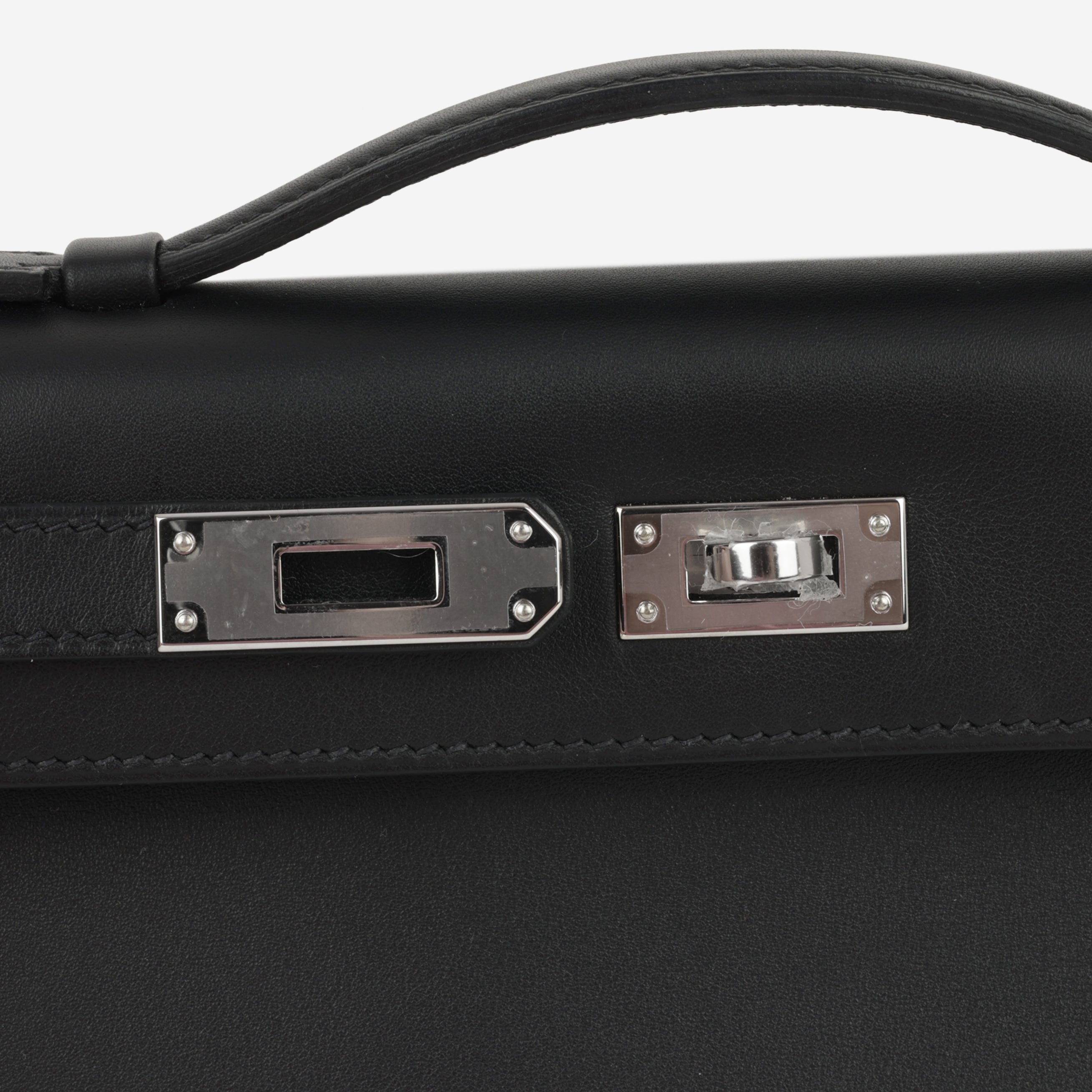 Hermès Kelly Cut - Noir Swift | Palladium Hardware