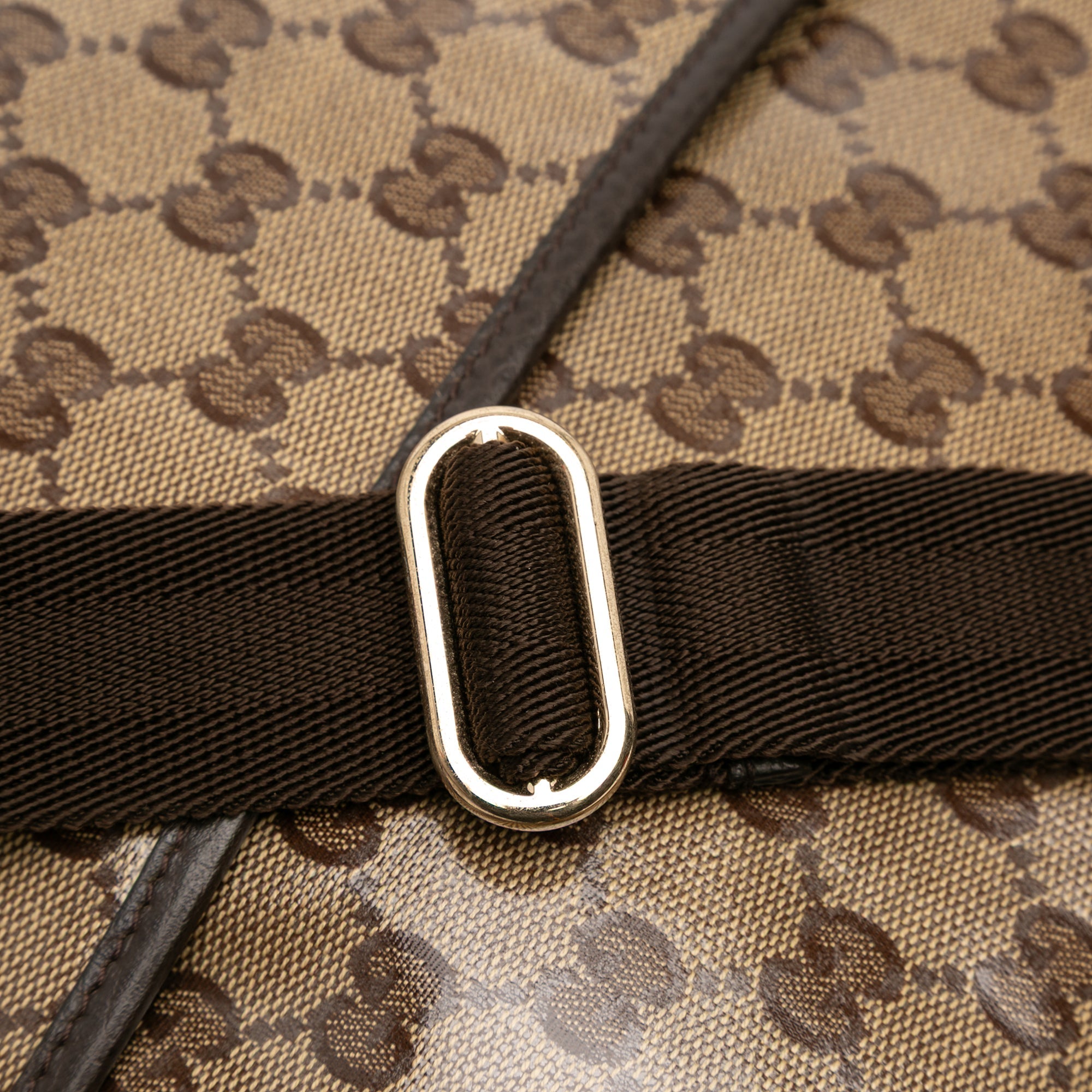 Zip Messenger Bag GG Coated Canvas Medium