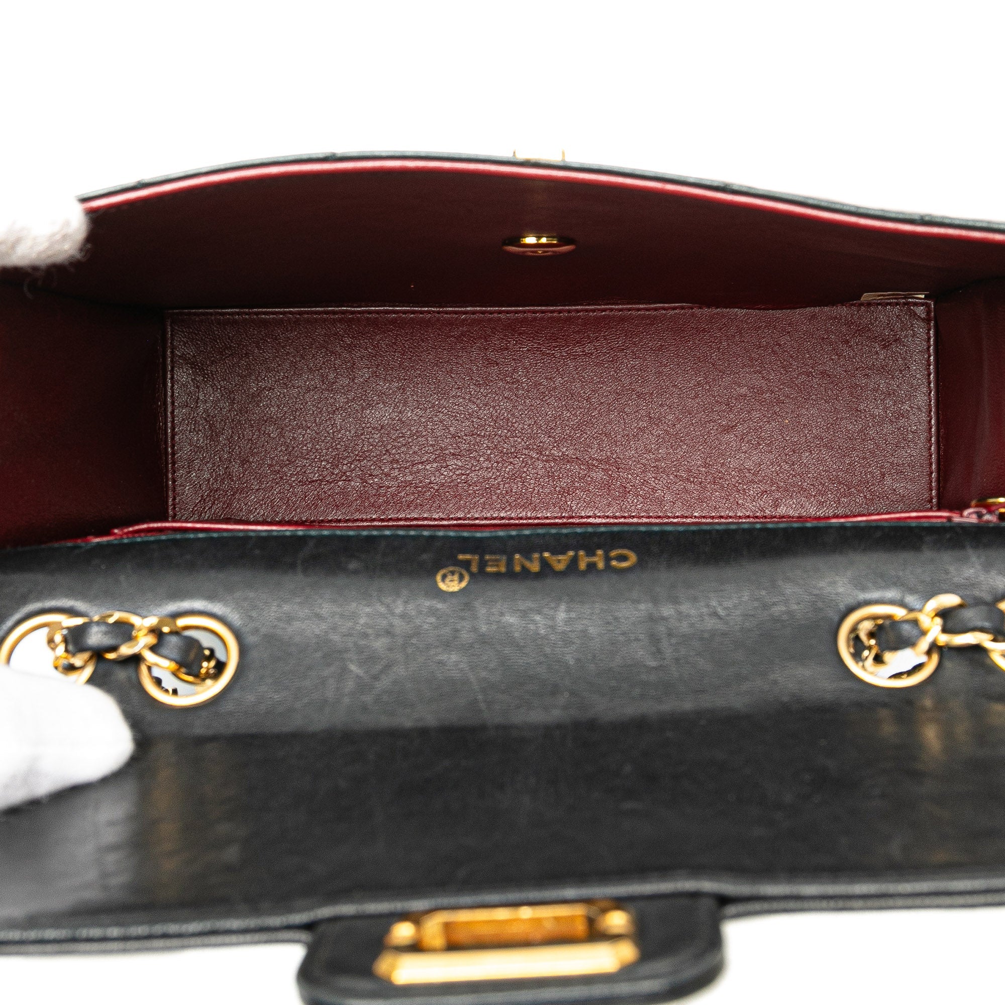 Vintage Mademoiselle Flap Bag Quilted Lambskin Medium
