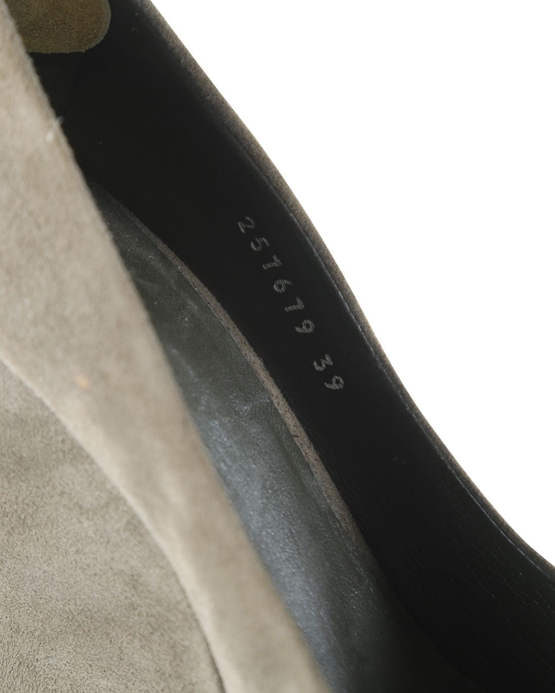 Women's Gucci Olive Suede Peep Toe Wedge Pumps