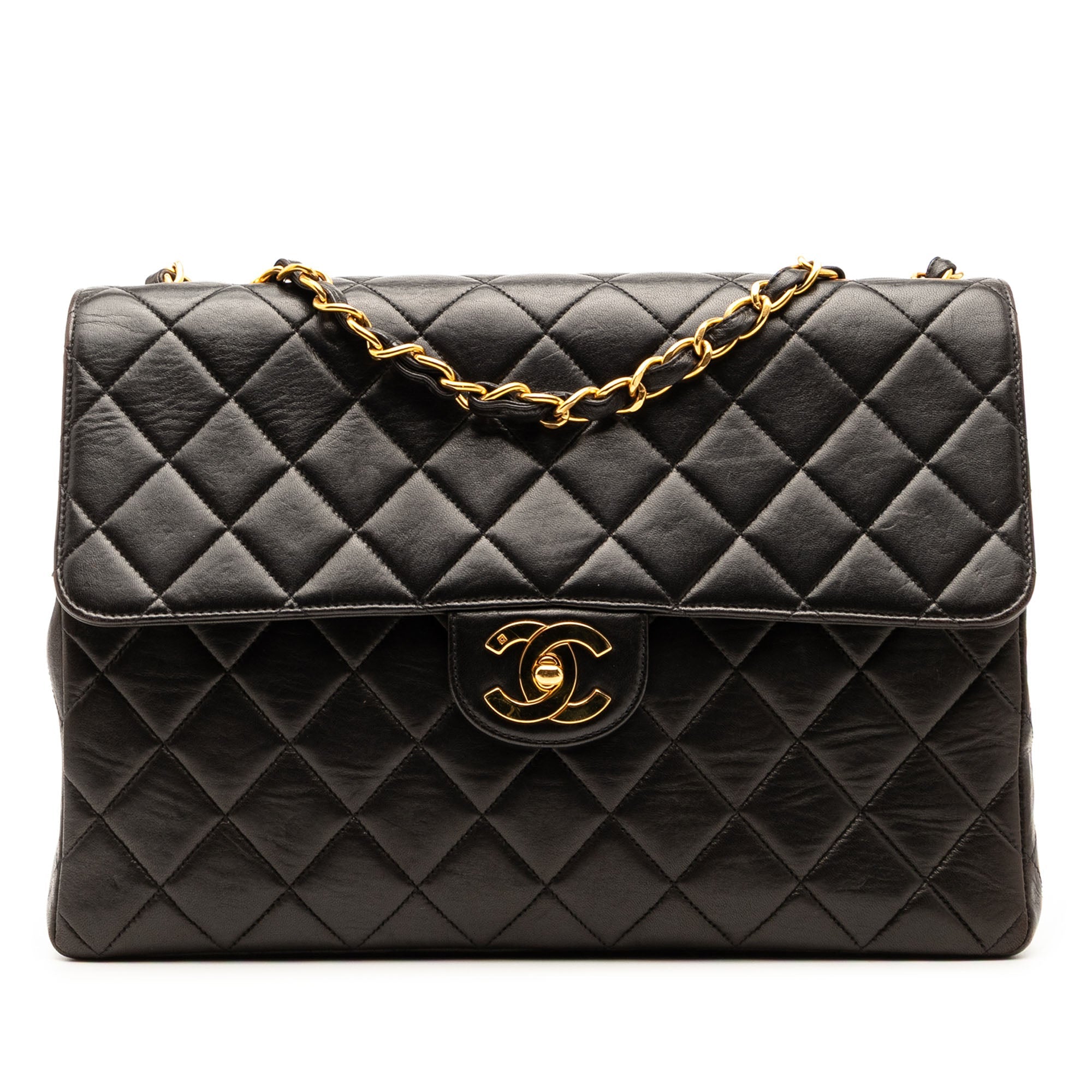 Vintage Classic Single Flap Bag Quilted Lambskin Jumbo