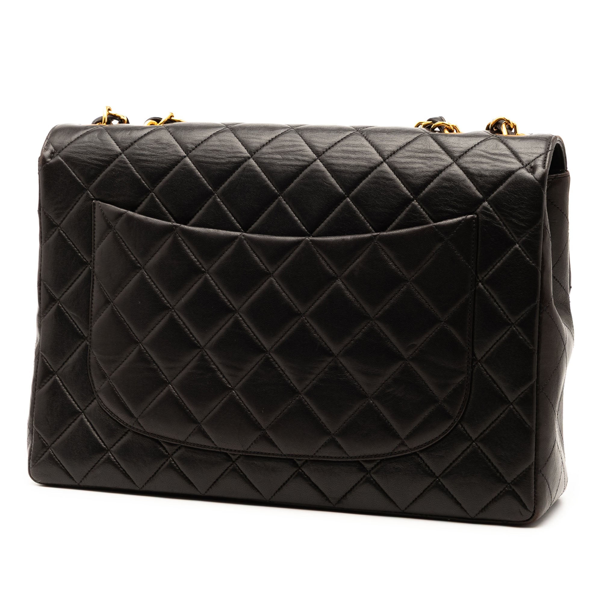 Vintage Classic Single Flap Bag Quilted Lambskin Jumbo