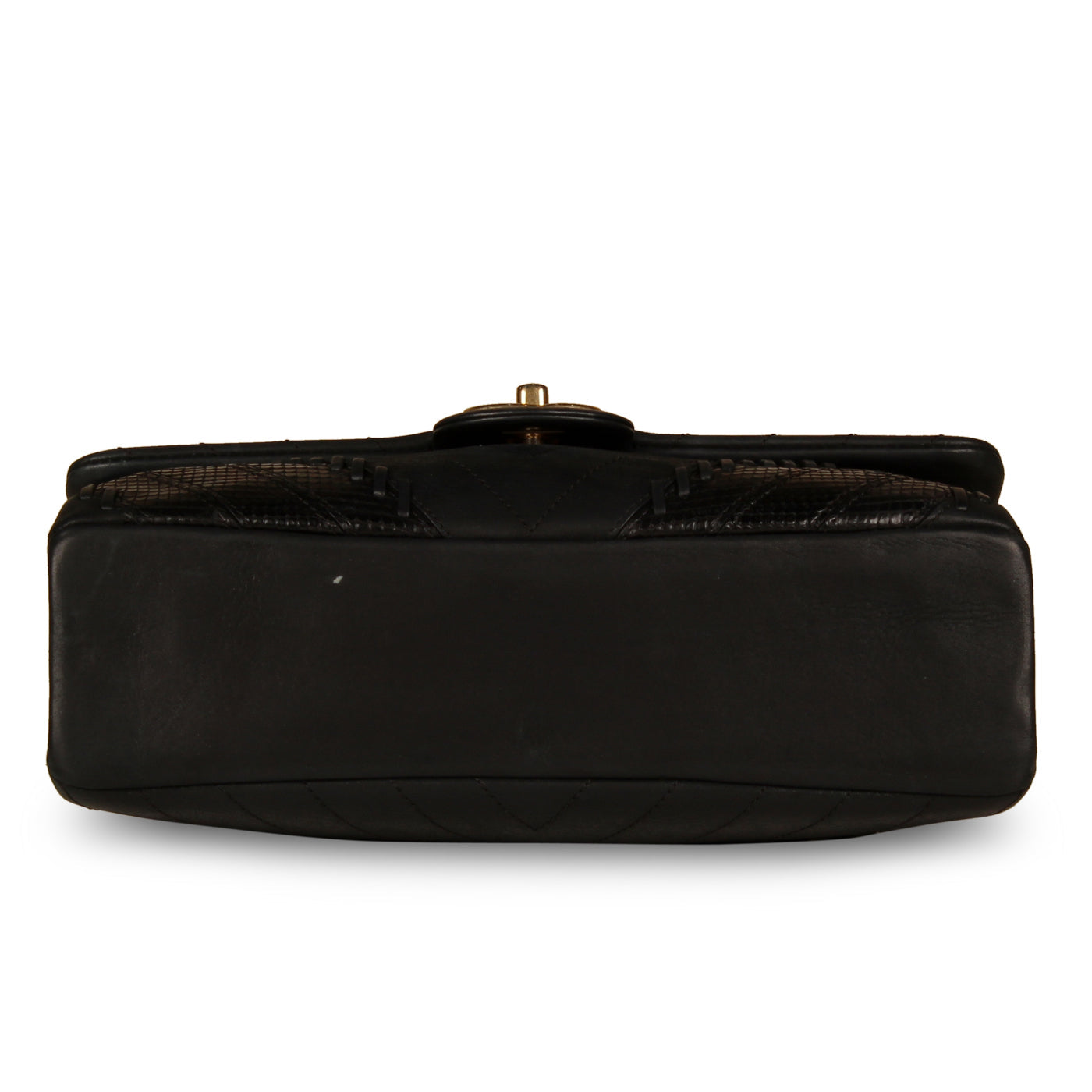 Mixed Leather and Python Flap Bag