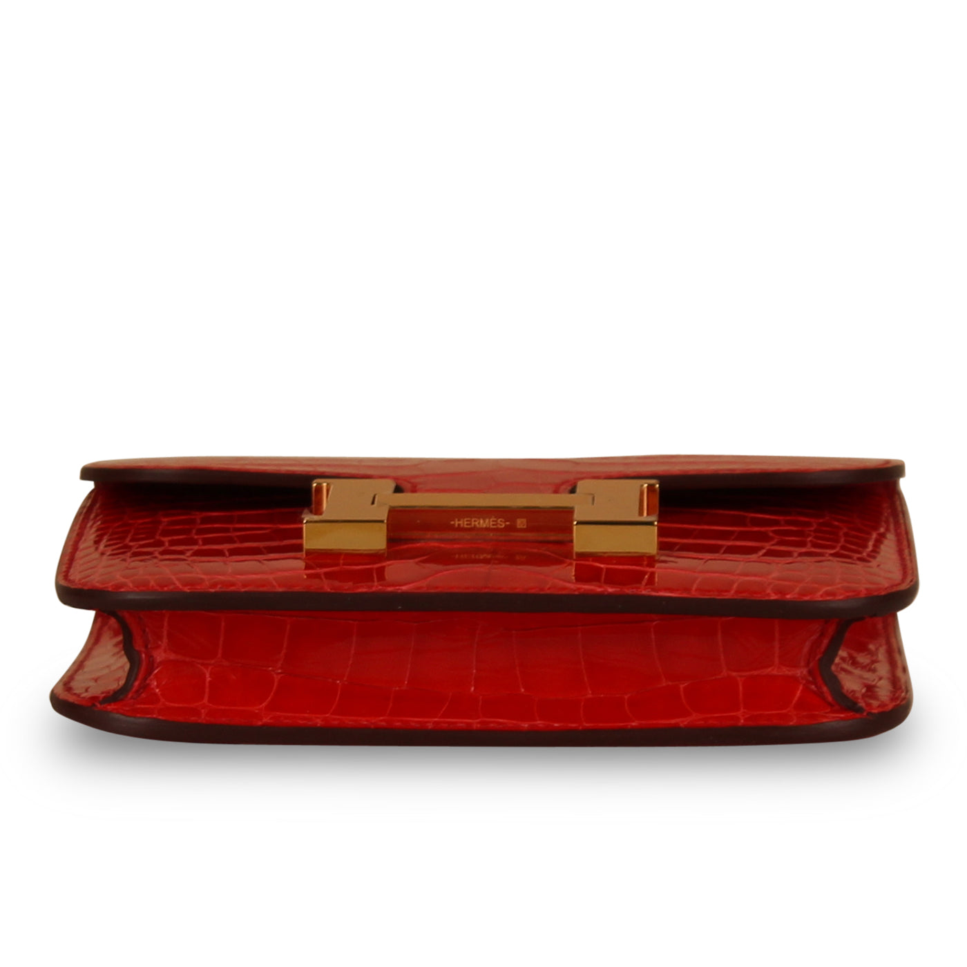 Mini Constance Croco Pouch - Red Nilo