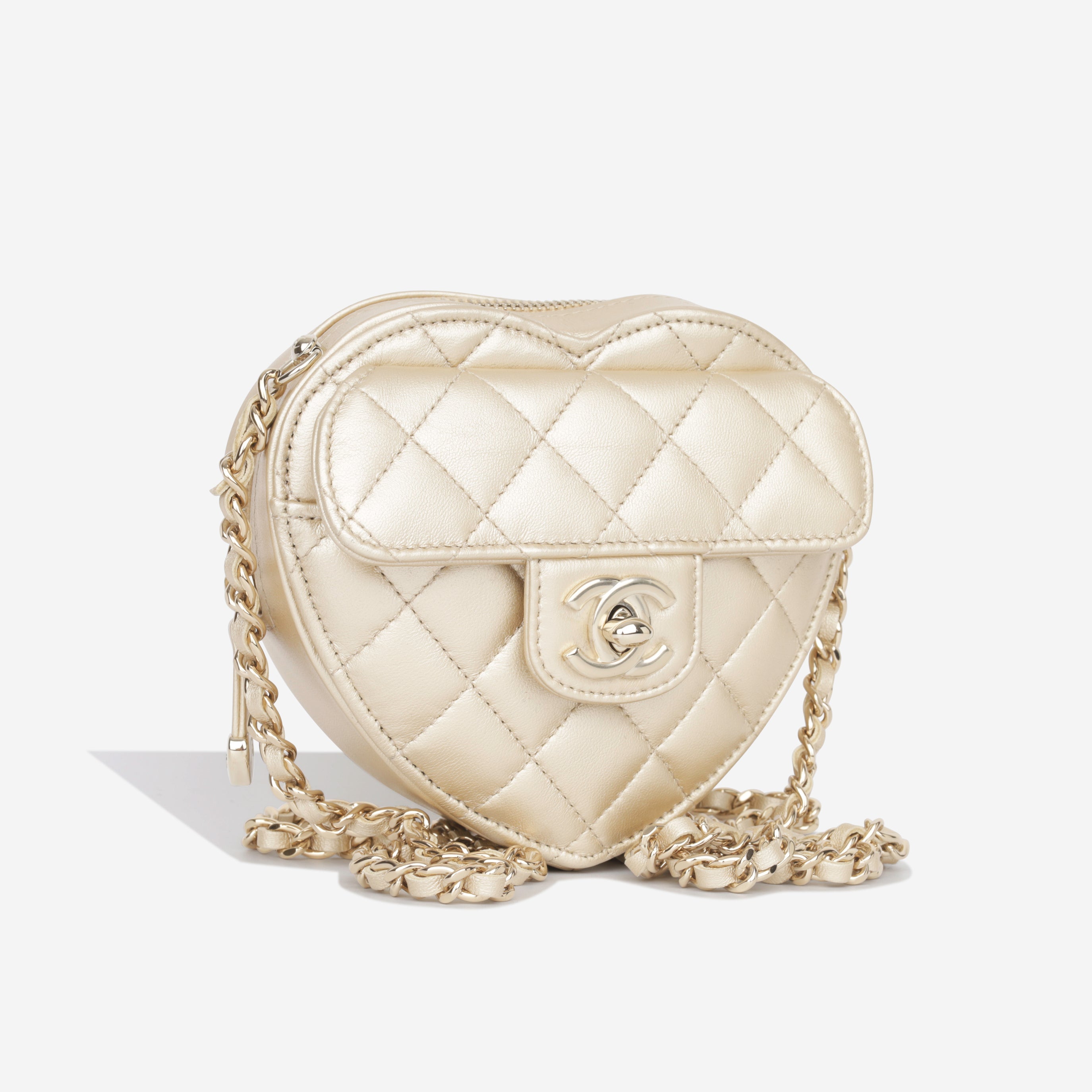 Small Heart Bag - Champagne