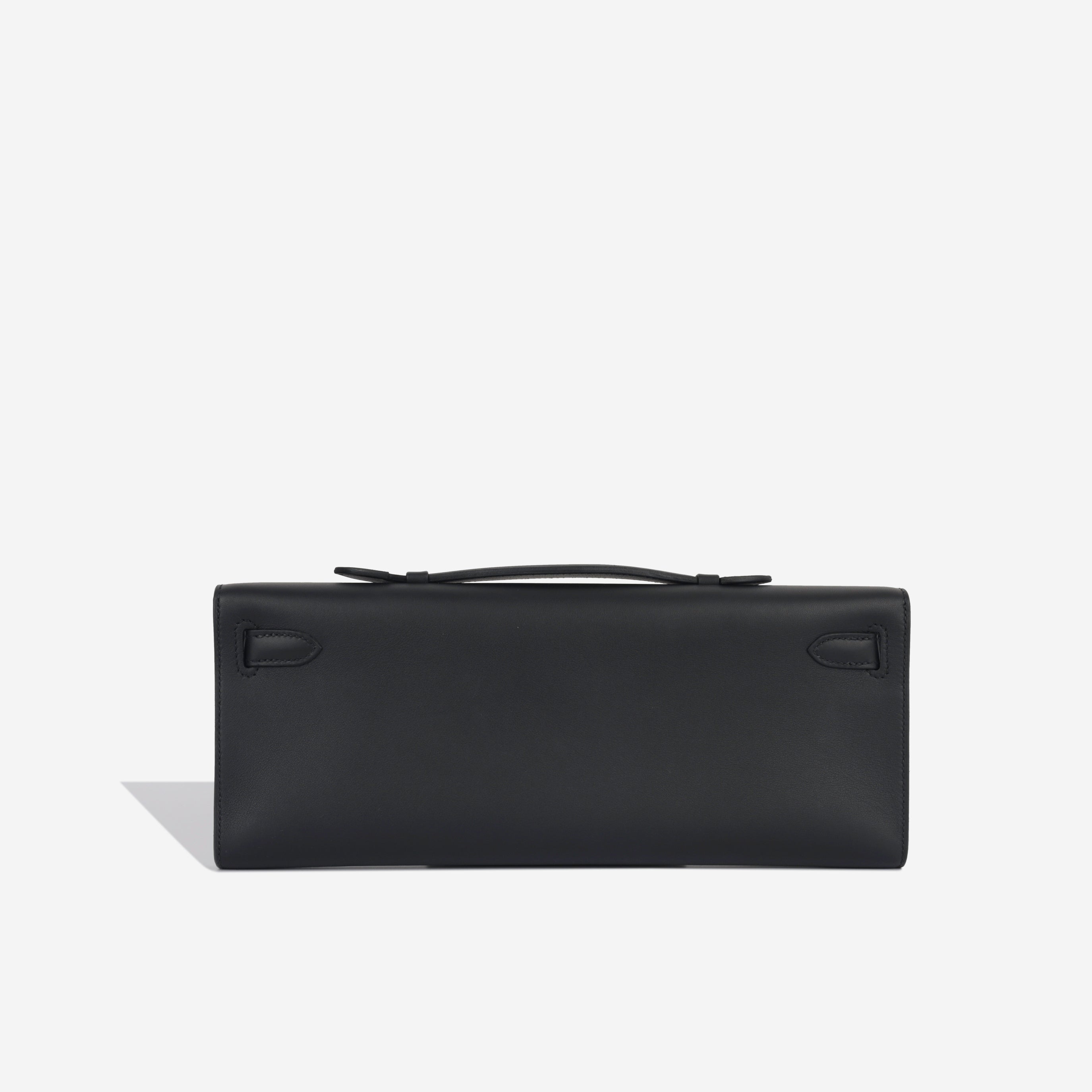 Kelly Cut Clutch - Noir Swift