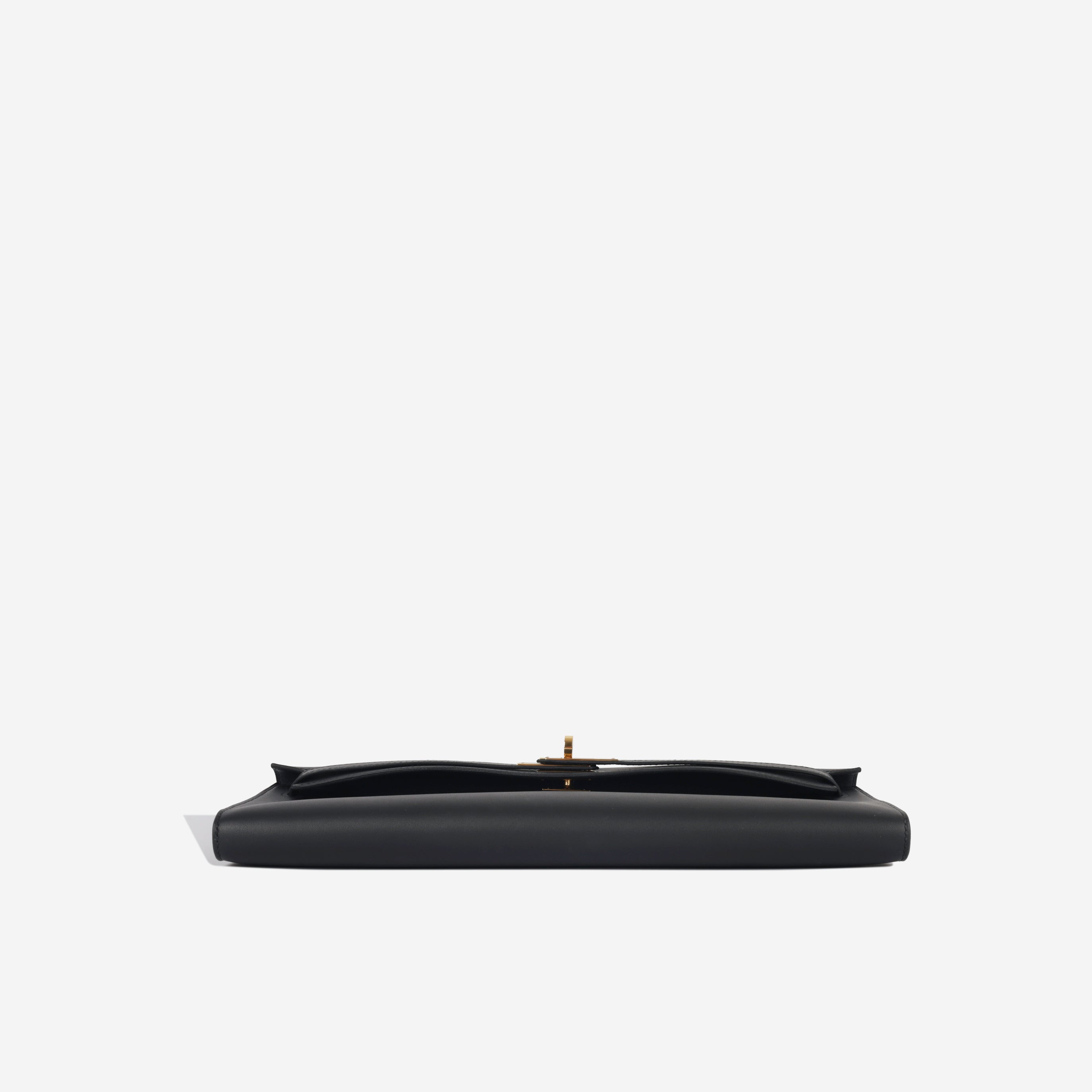 Kelly Cut Clutch - Noir Swift