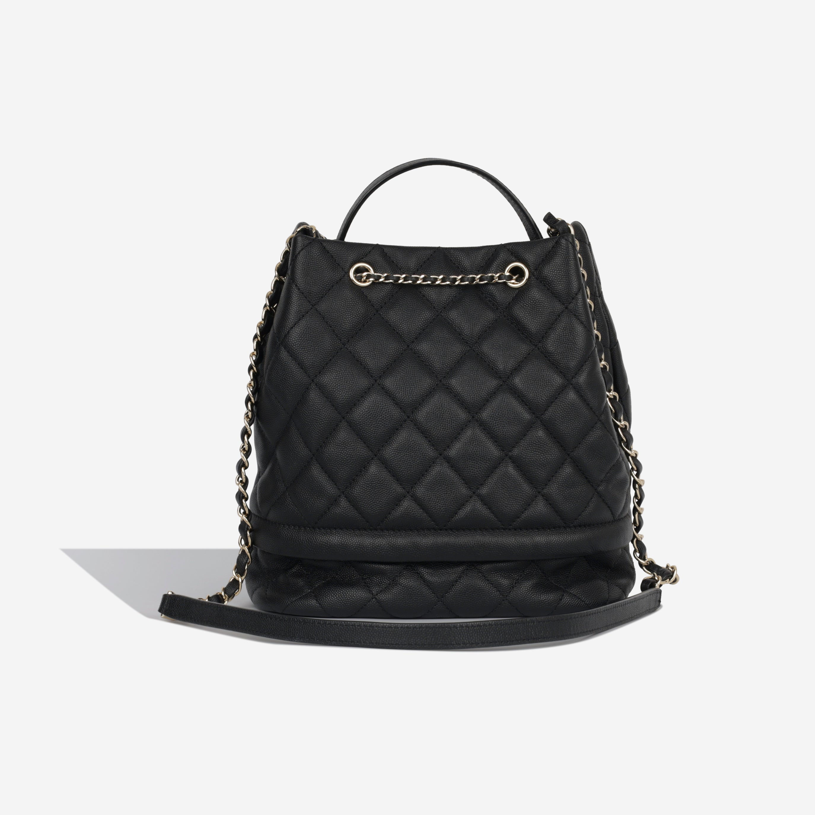Quilted Bucket Bag - Black Caviar
