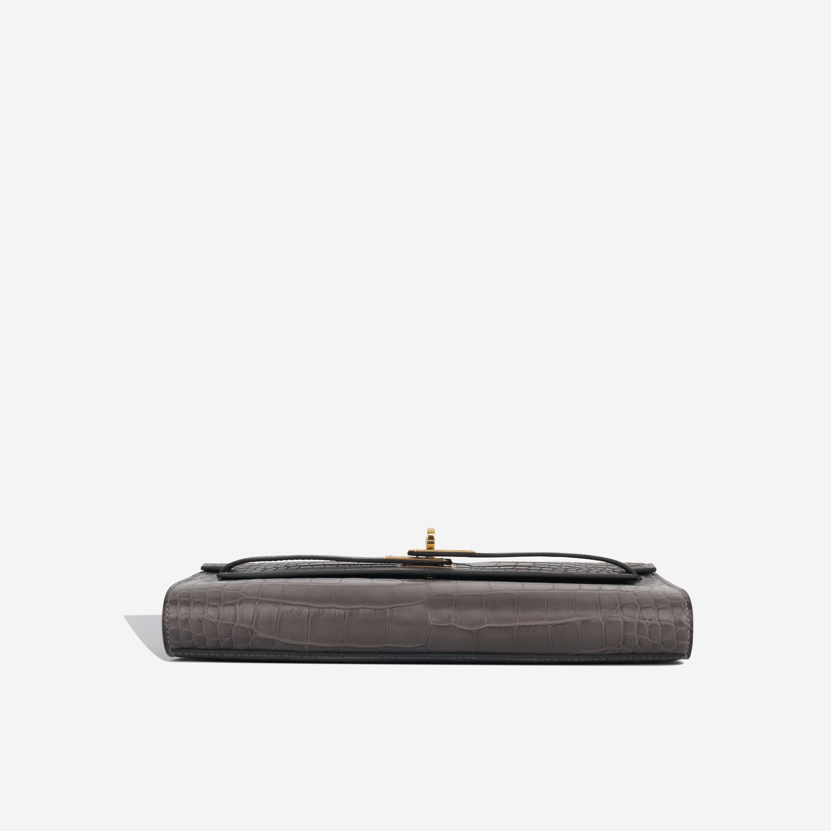 Kelly To Go Wallet - Graphite Alligator