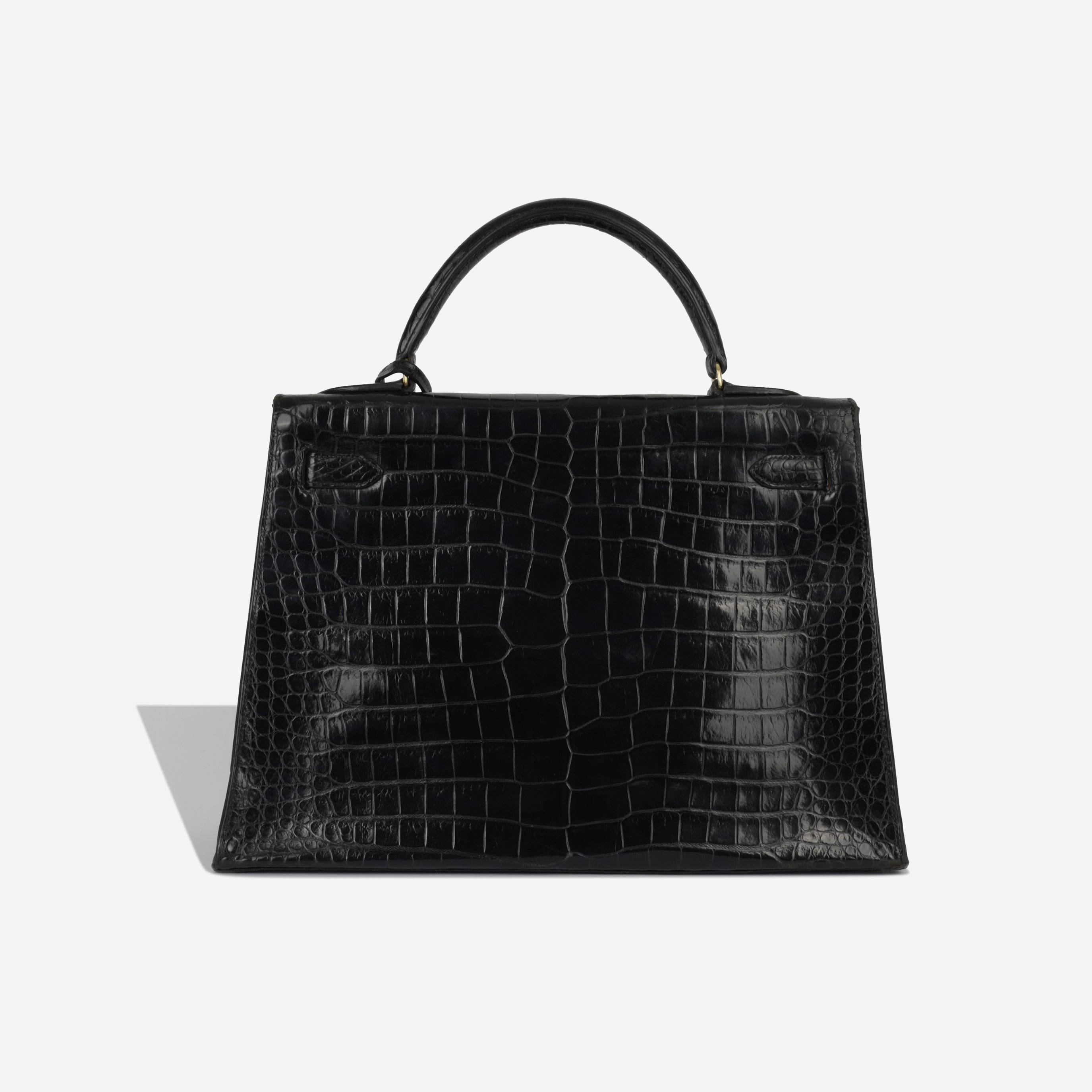 Vintage Kelly 32 - Noir Croc