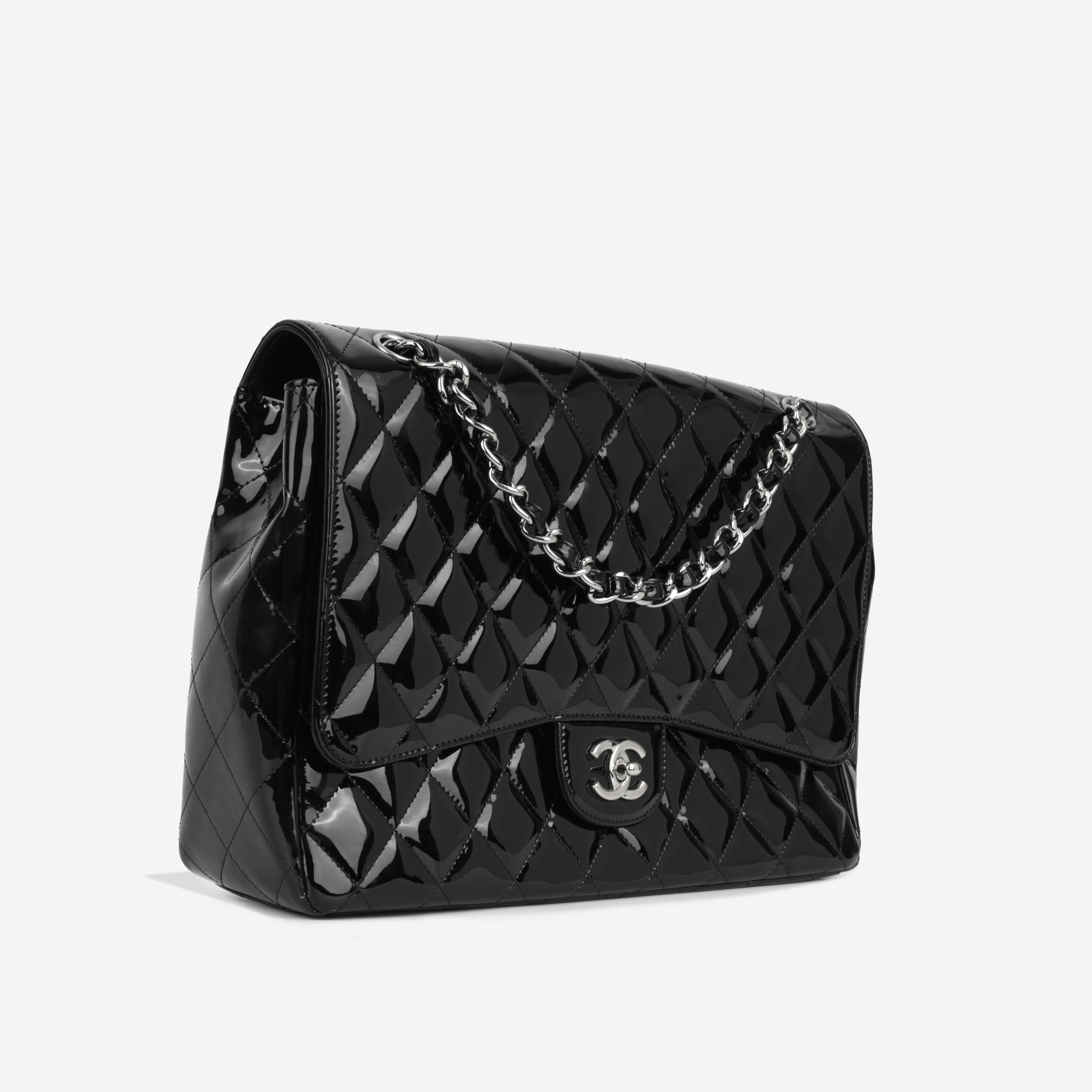 Maxi Classic Single Flap - Black Patent