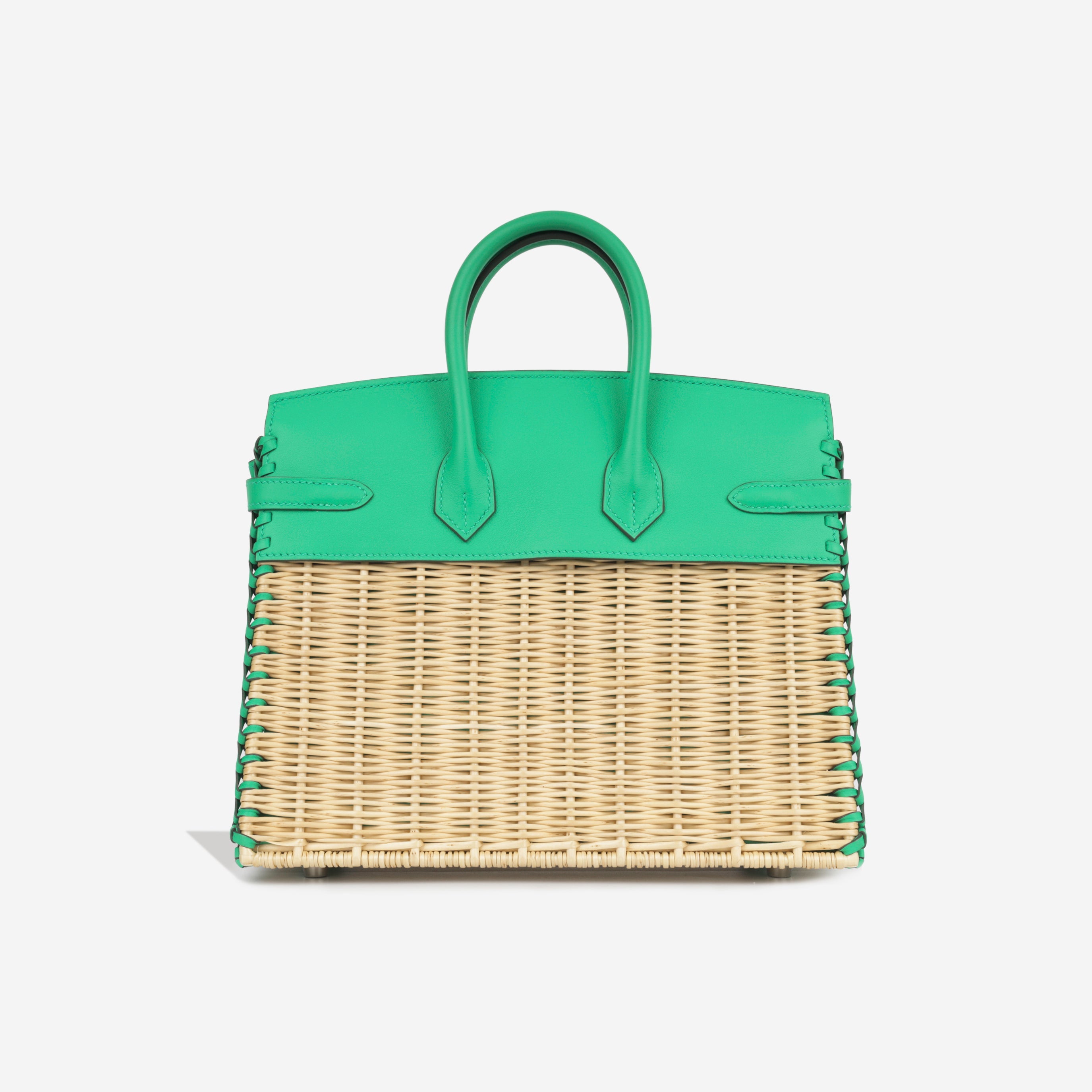 Picnic Birkin 25 Osier Wicker & Menthe Swift