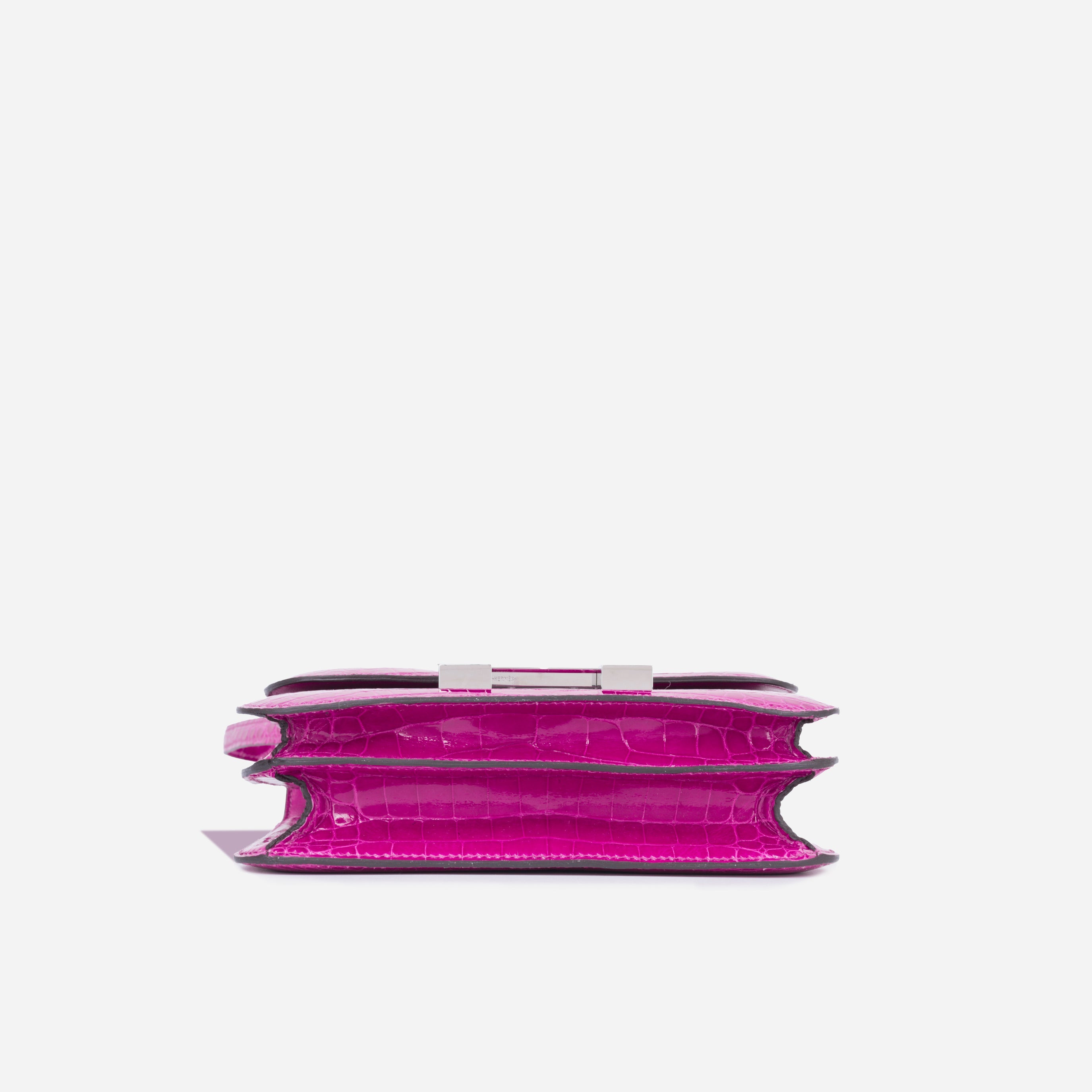 Constance 18 - Rose Pourpre Shiny Alligator