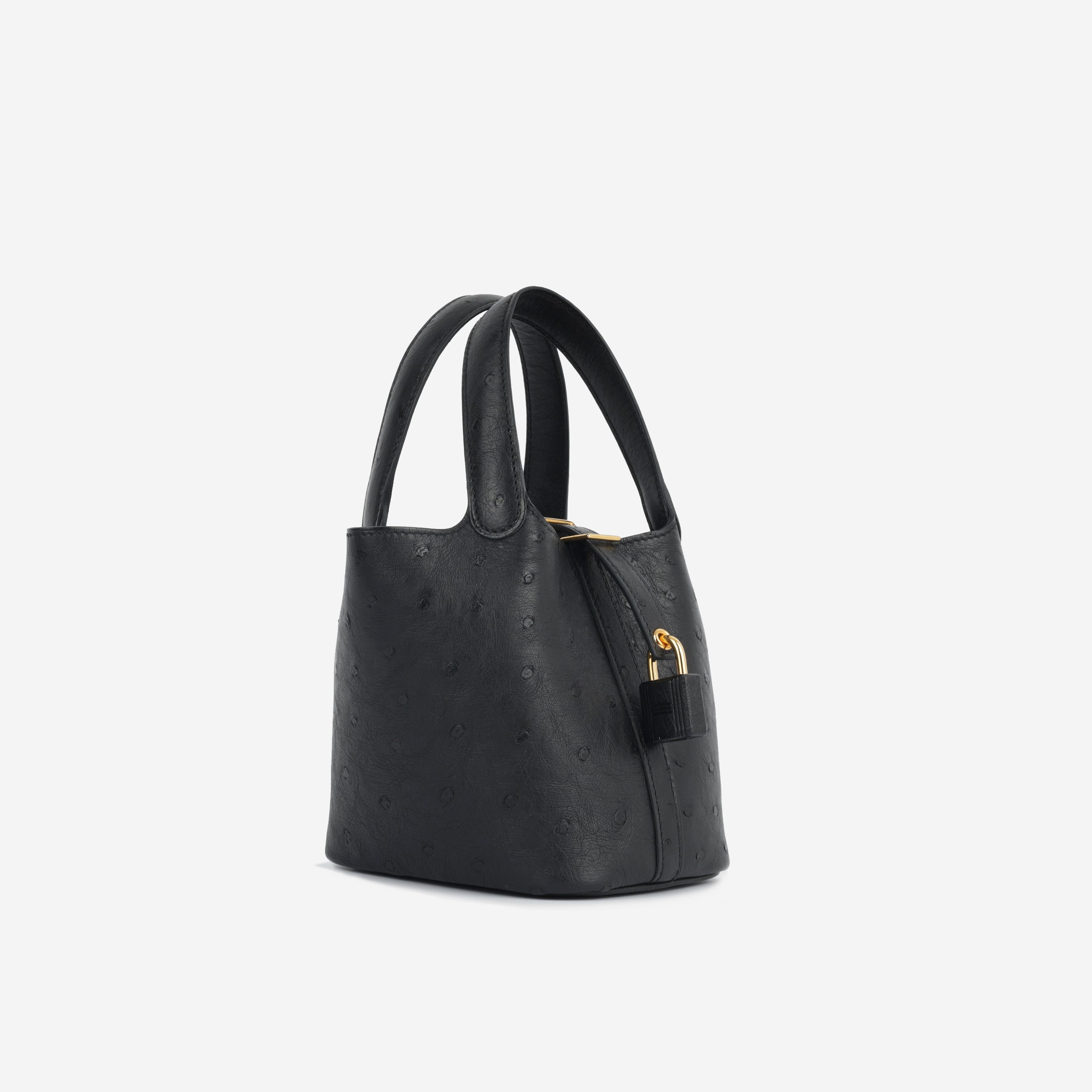 Micro Picotin - Noir Ostrich