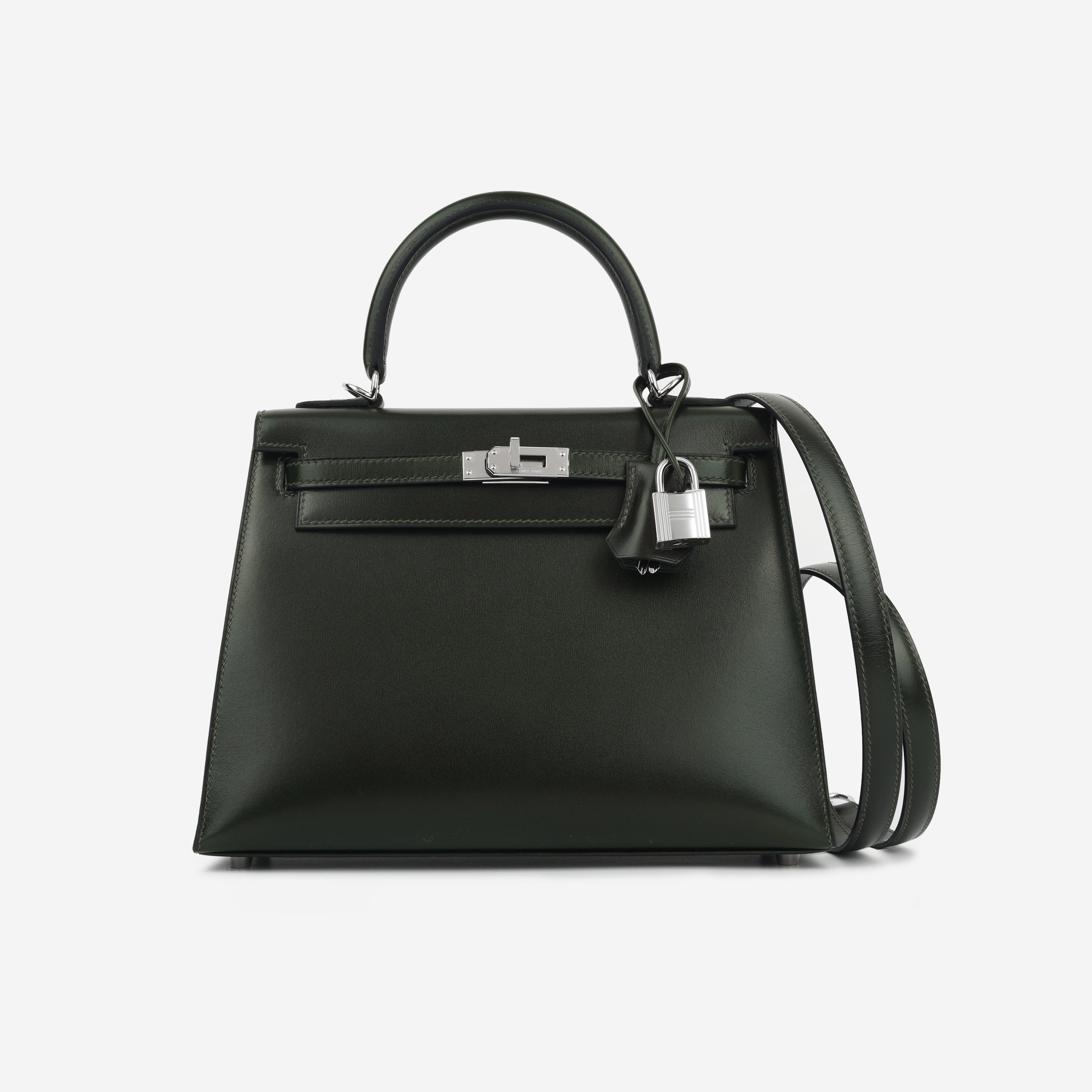 Kelly 25 - Vert Fonce Box Calf