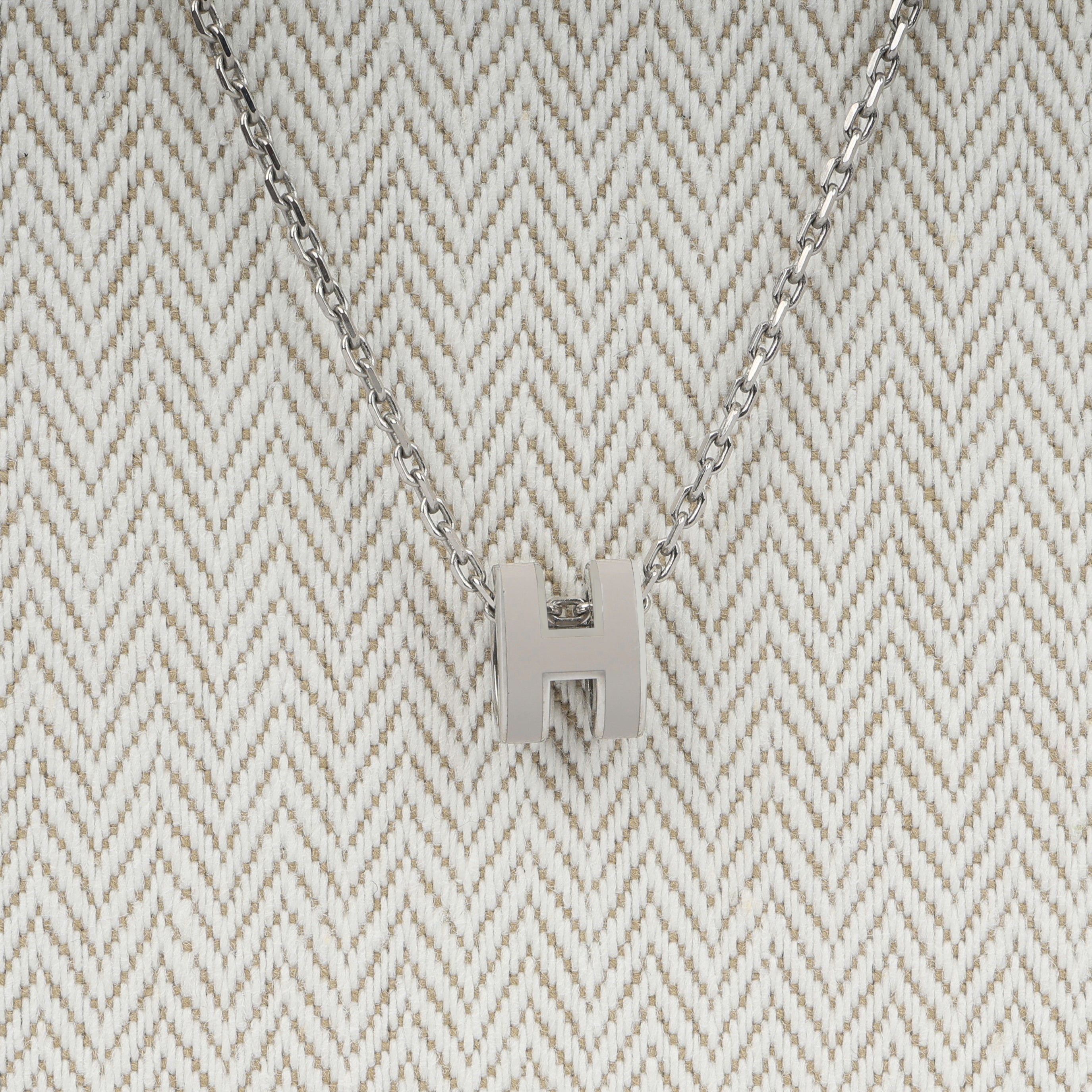 Mini Pop H Pendant - Palladium / Marron Glace