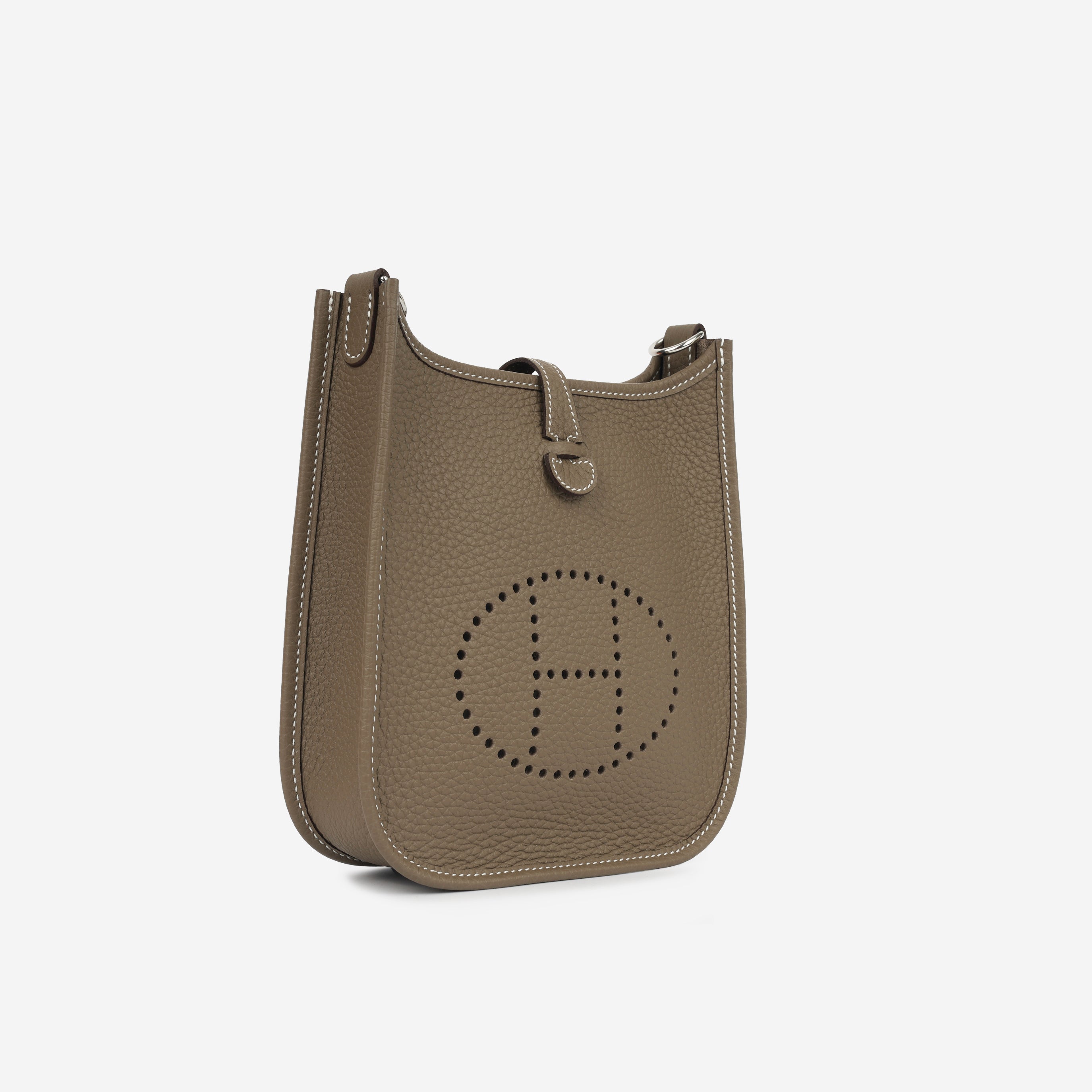 Hermès Evelyne TPM - Etoupe Clemence / Bleu Indigo Strap | Palladium Hardware