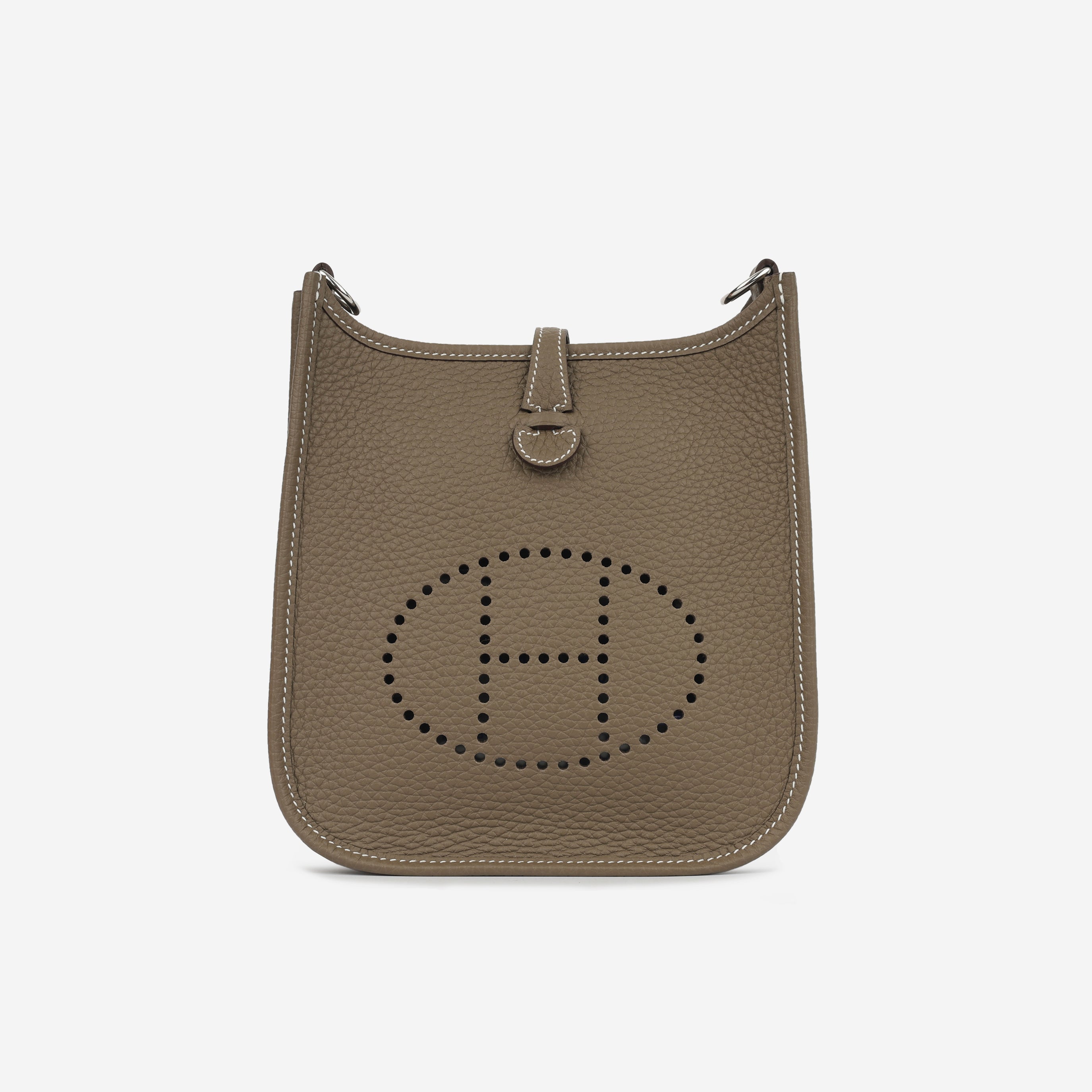 Hermès Evelyne TPM - Etoupe Clemence / Bleu Indigo Strap | Palladium Hardware