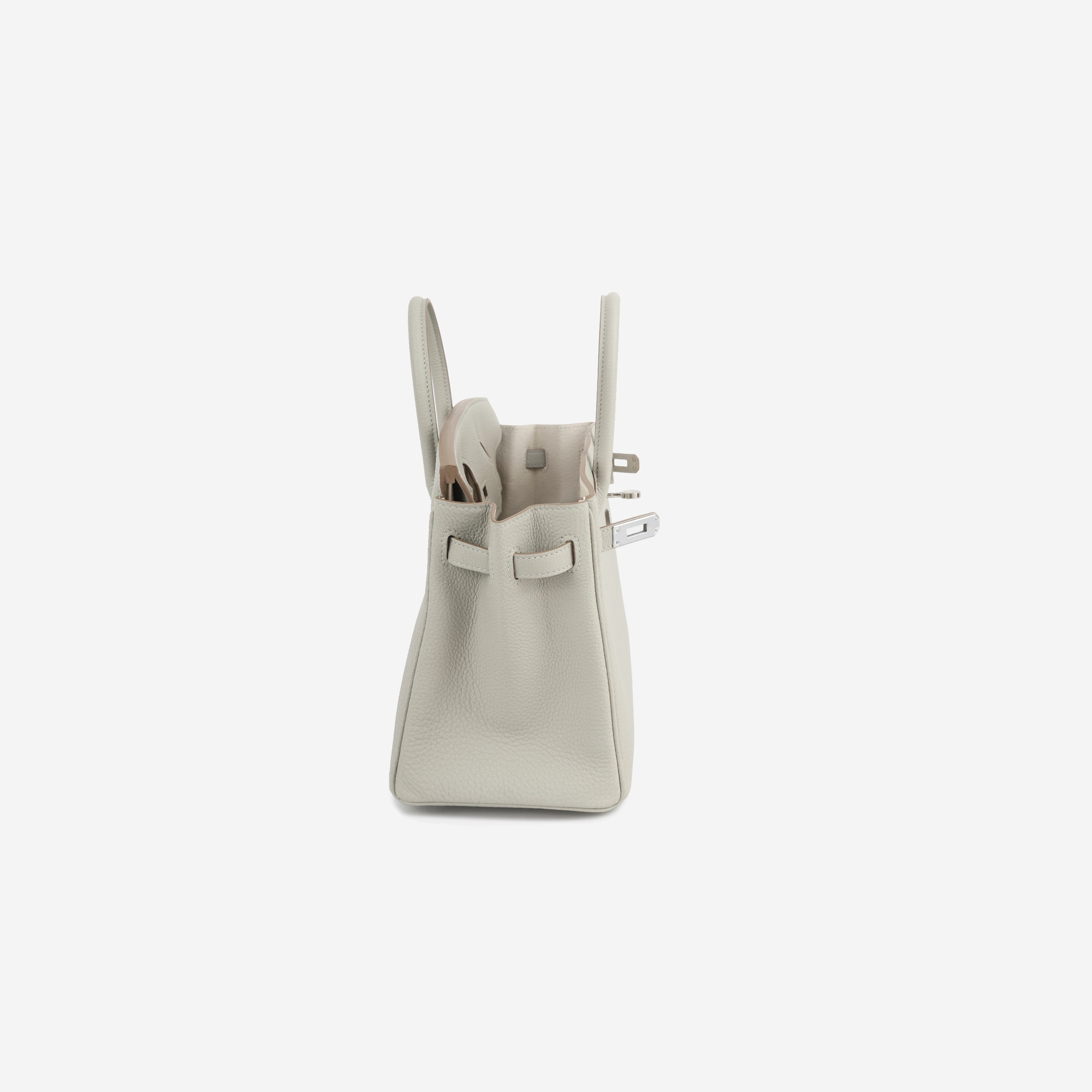 Birkin 25 Verso - Gris Perle/Nata
