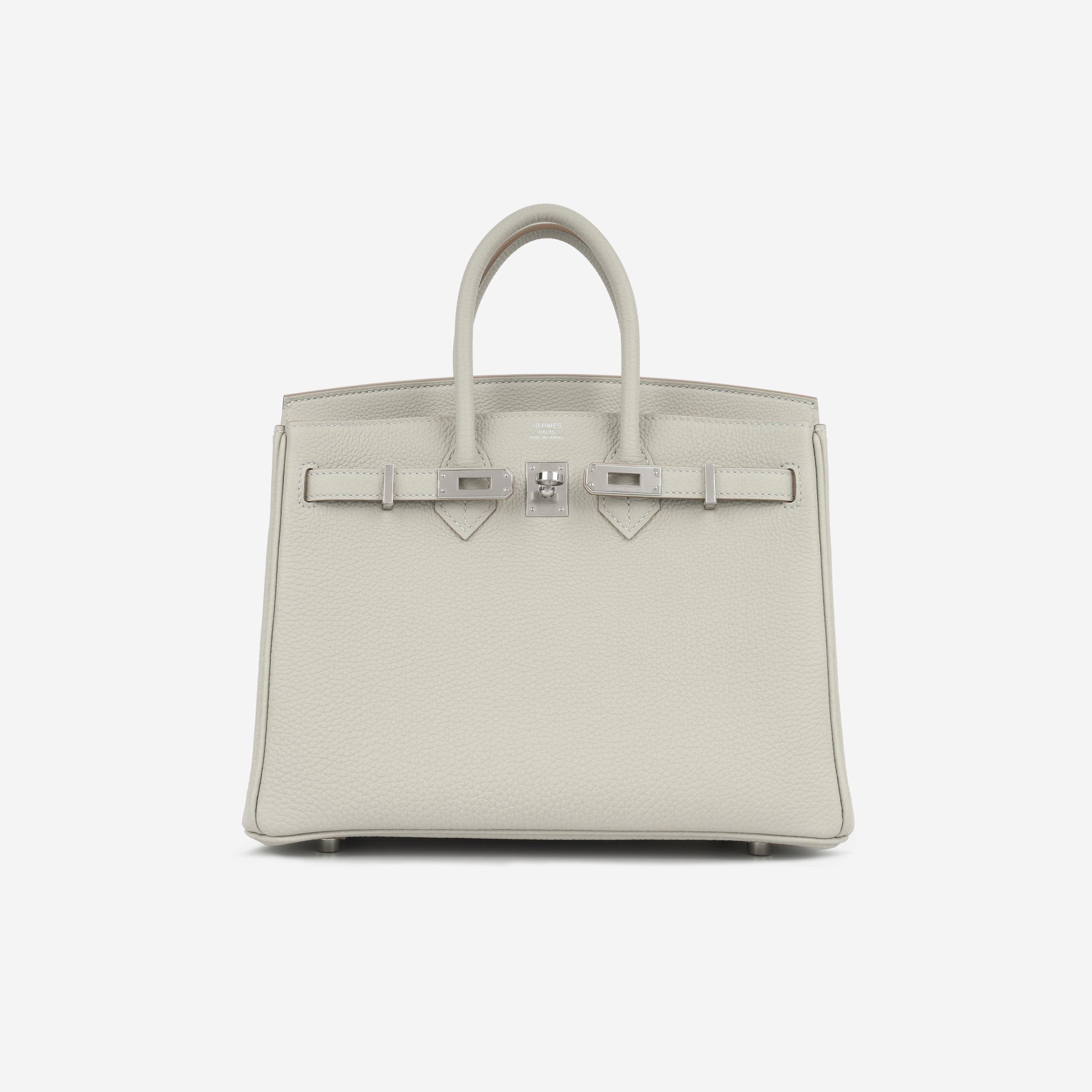 Birkin 25 Verso - Gris Perle/Nata