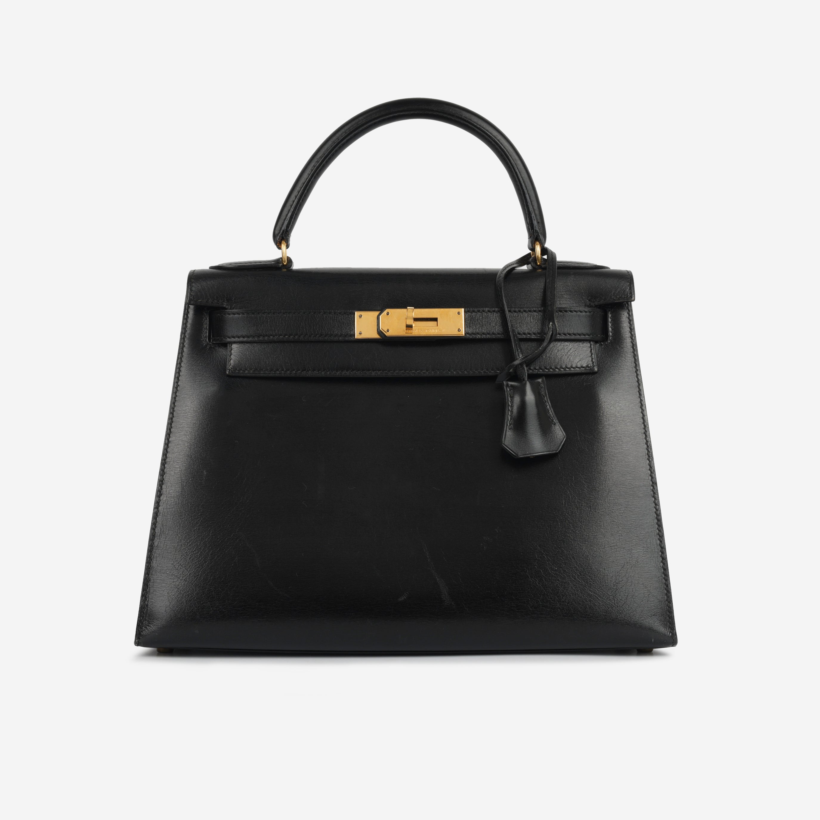 Vintage Kelly 28 - Noir Box Calf
