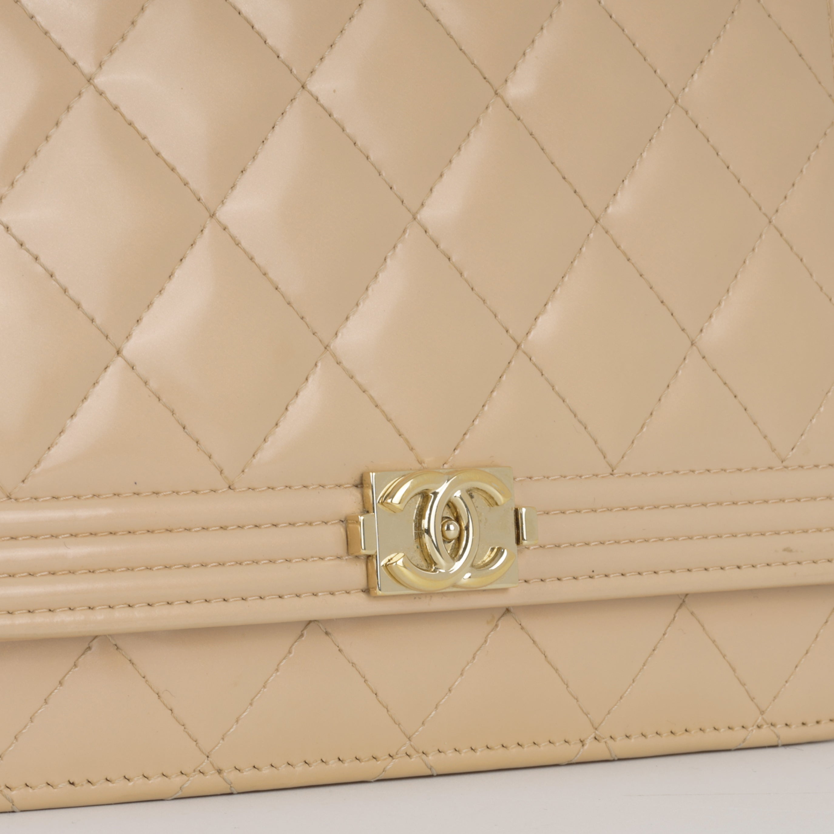 Chanel Boy WOC - Iridescent Pink Patent | Champagne Gold Hardware