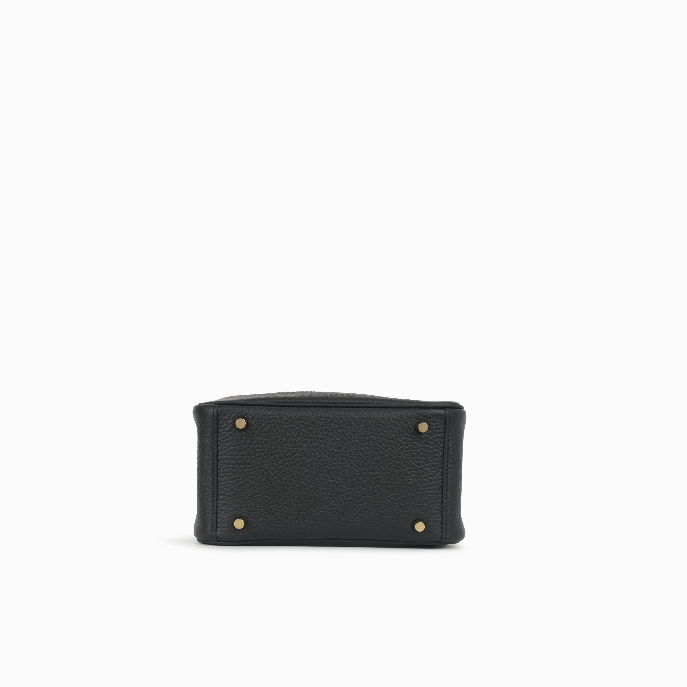 Hermès Mini Lindy - Black Clemence | Gold Hardware