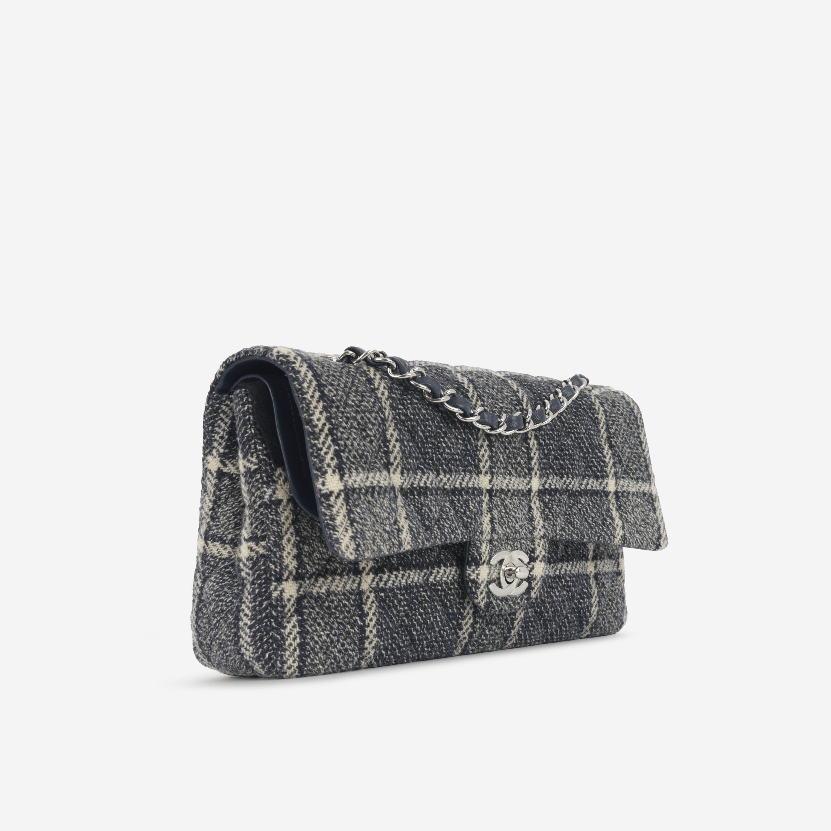 Chanel Medium Classic Flap - Mixed Tartan Tweed | Silver Hardware