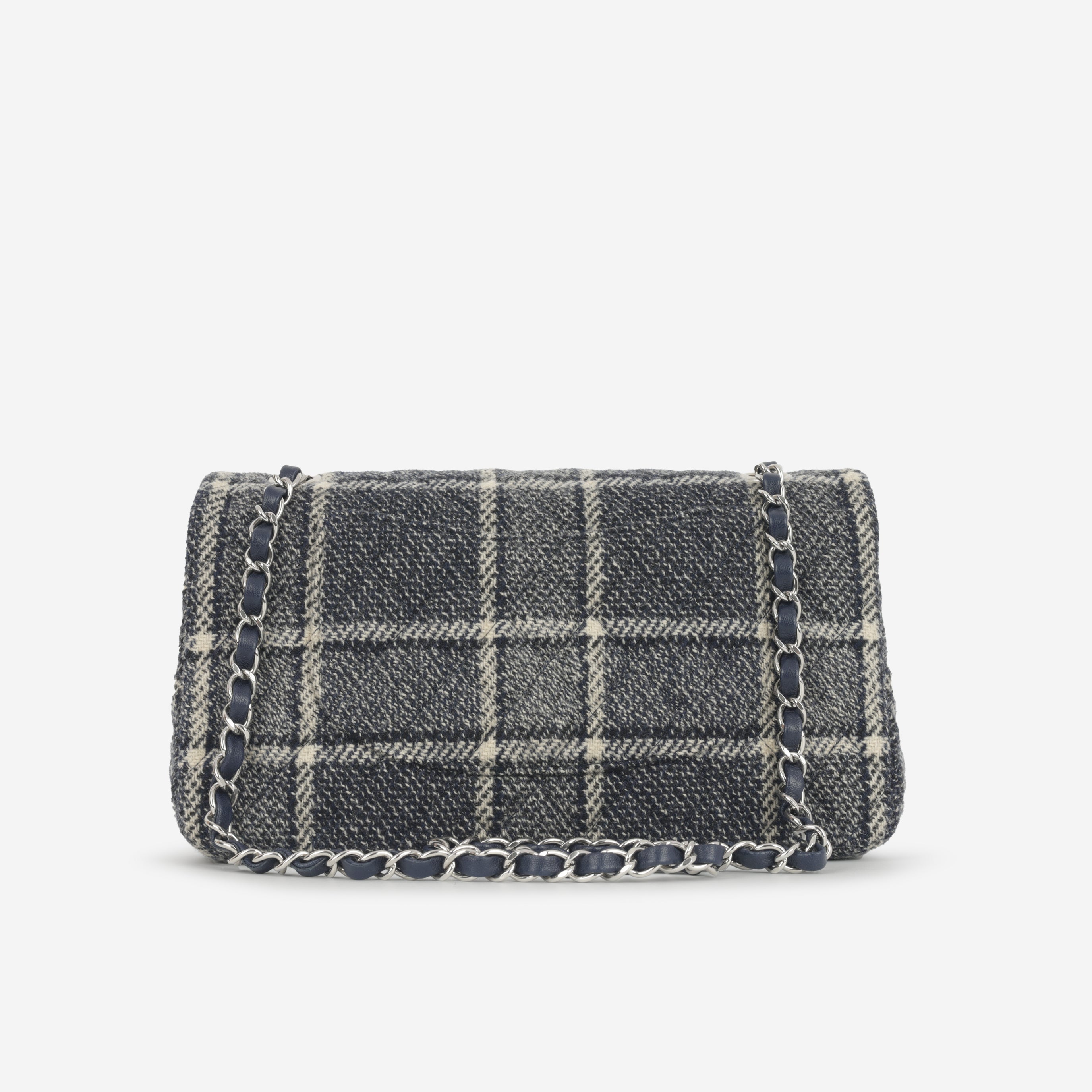 Chanel Medium Classic Flap - Mixed Tartan Tweed | Silver Hardware