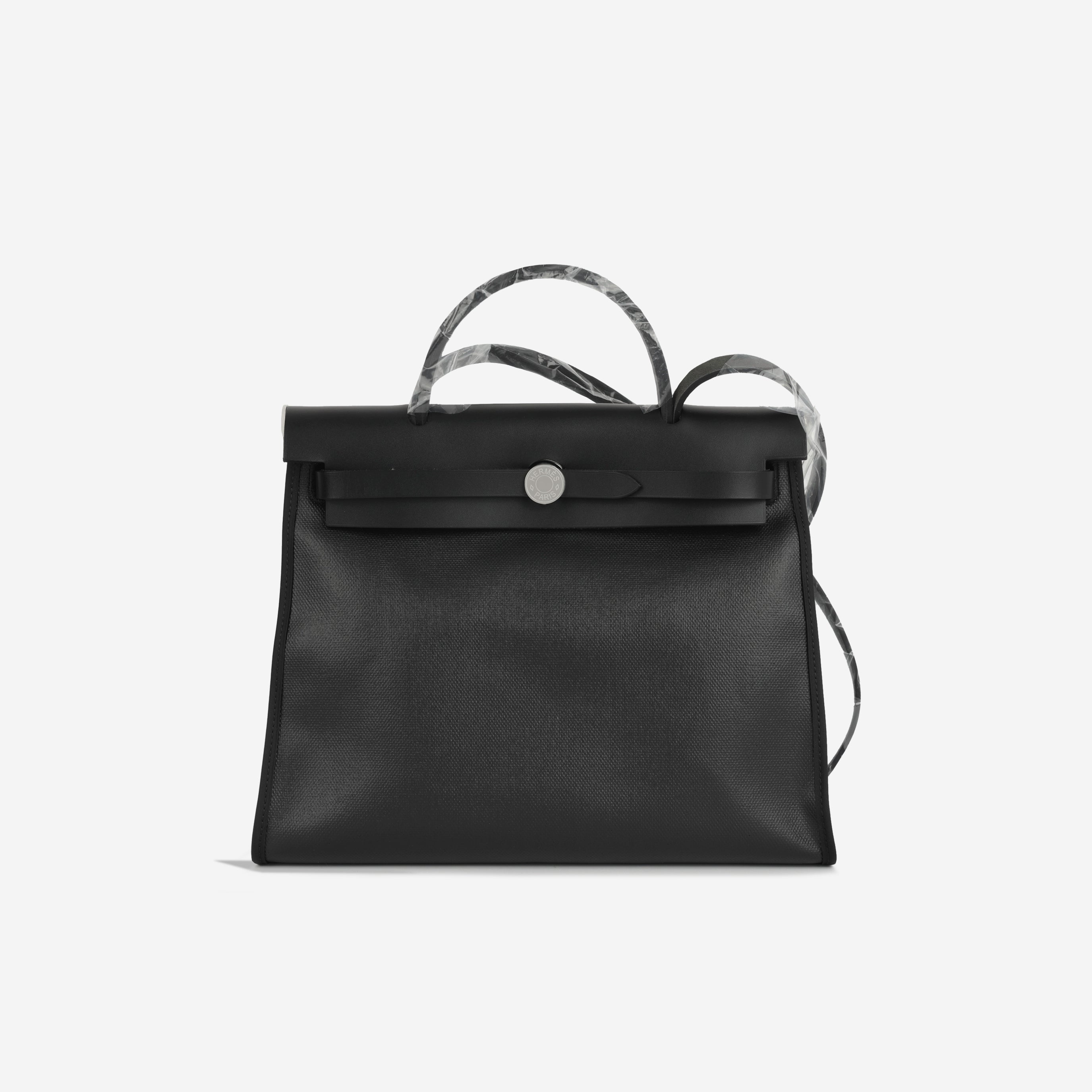 Hermès Herbag 31 - Noir Berline Toile | Palladium Hardware