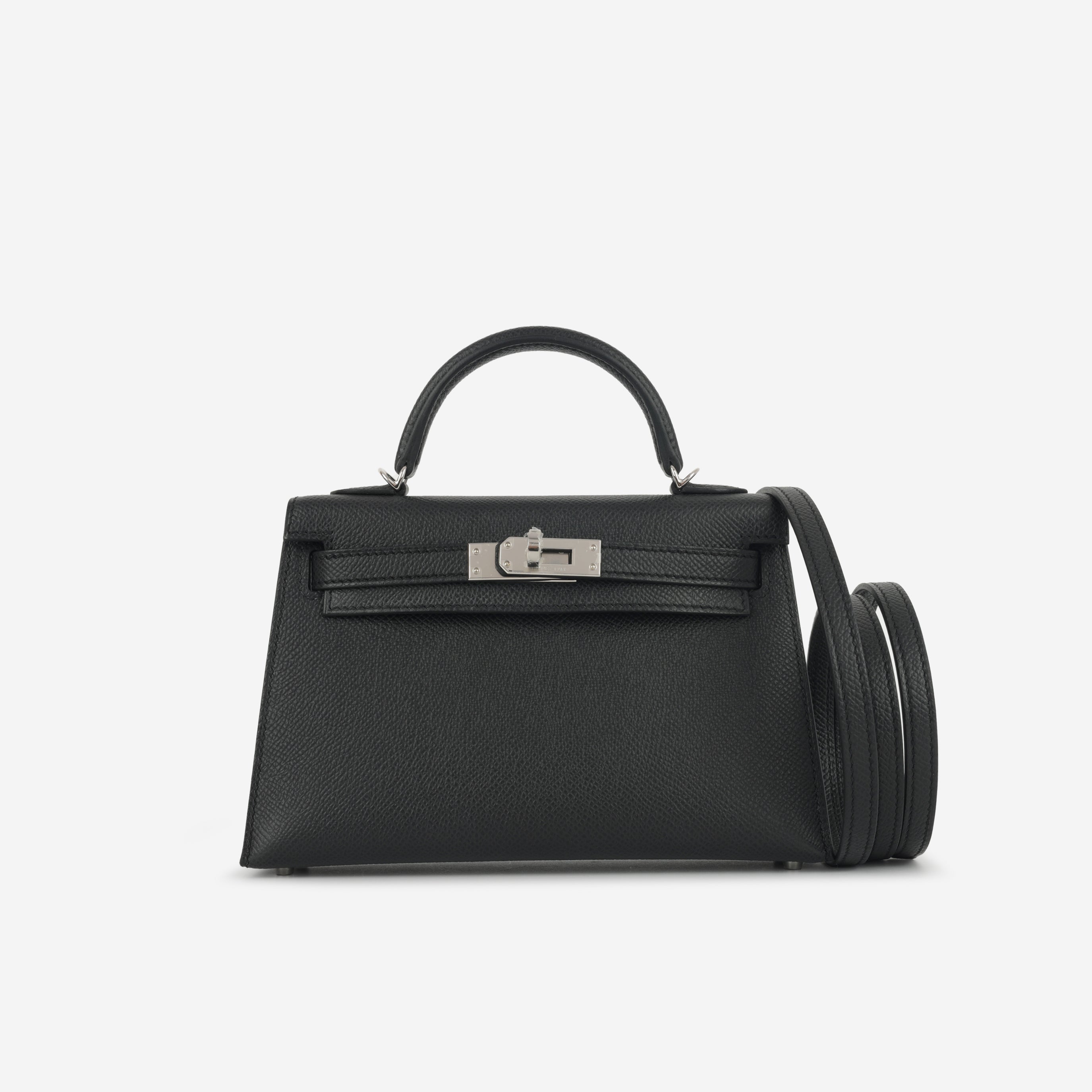 Mini Kelly - Noir Epsom