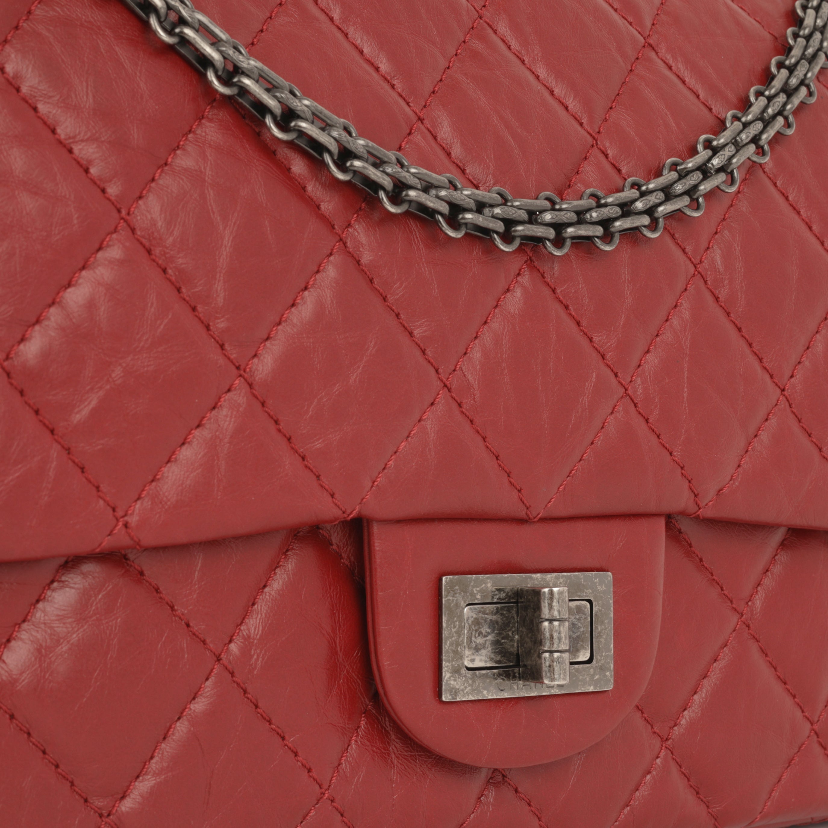 Chanel 2.55 Reissue 227 Flap - Red Aged Calfskin | Ruthenium Hardware