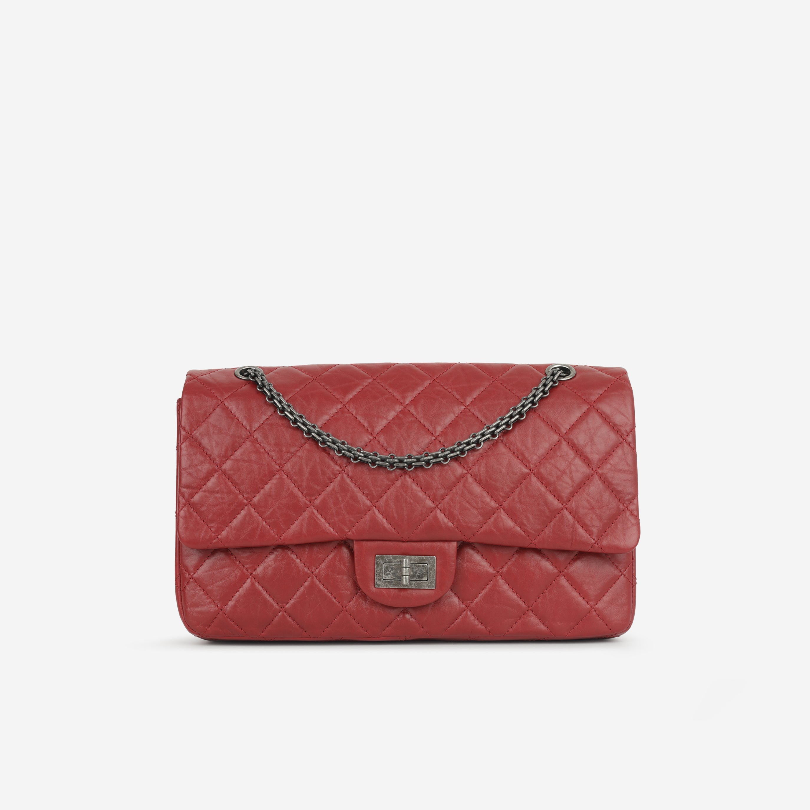 Chanel 2.55 Reissue 227 Flap - Red Aged Calfskin | Ruthenium Hardware