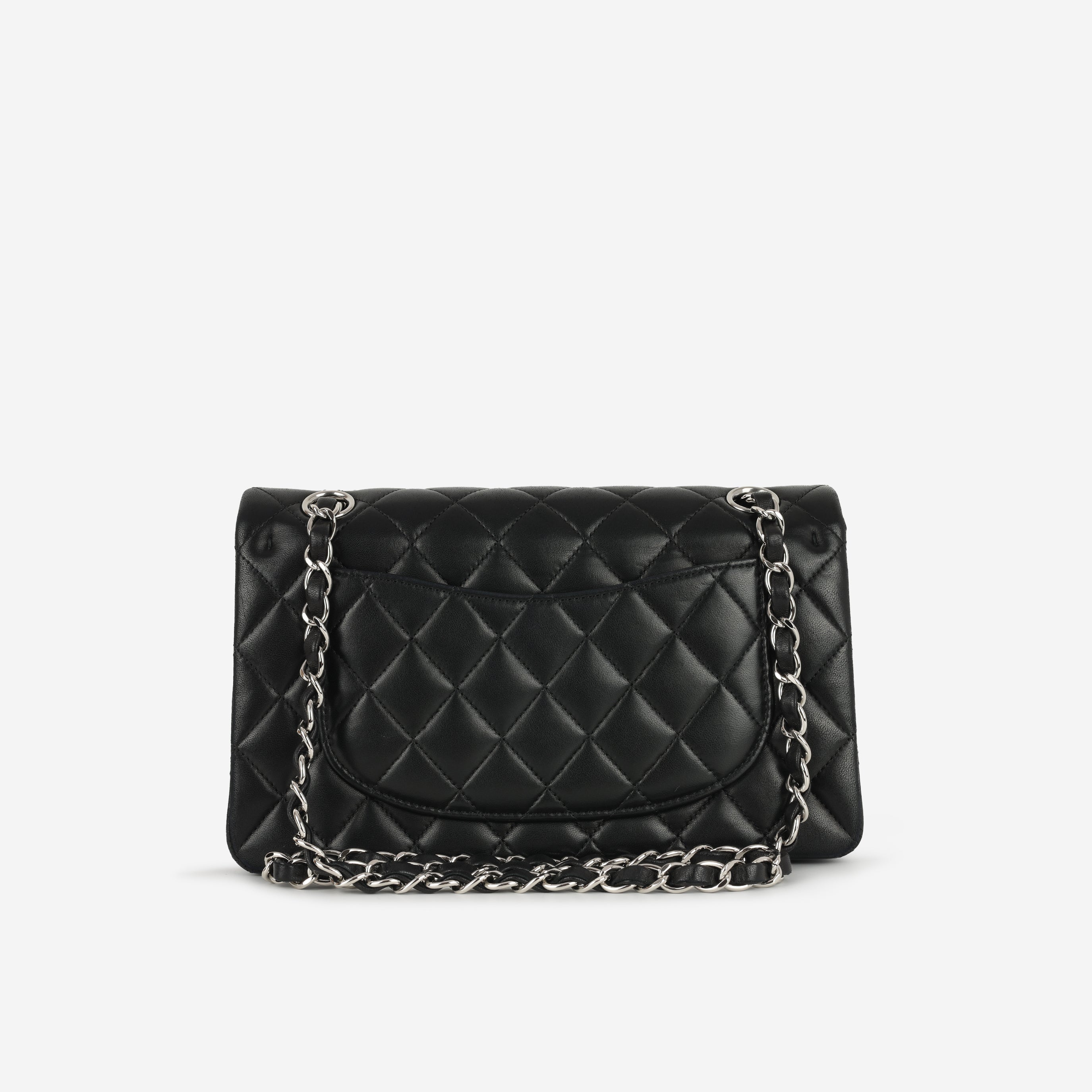 Chanel Small Classic Flap - Black Lambskin | Silver Hardware