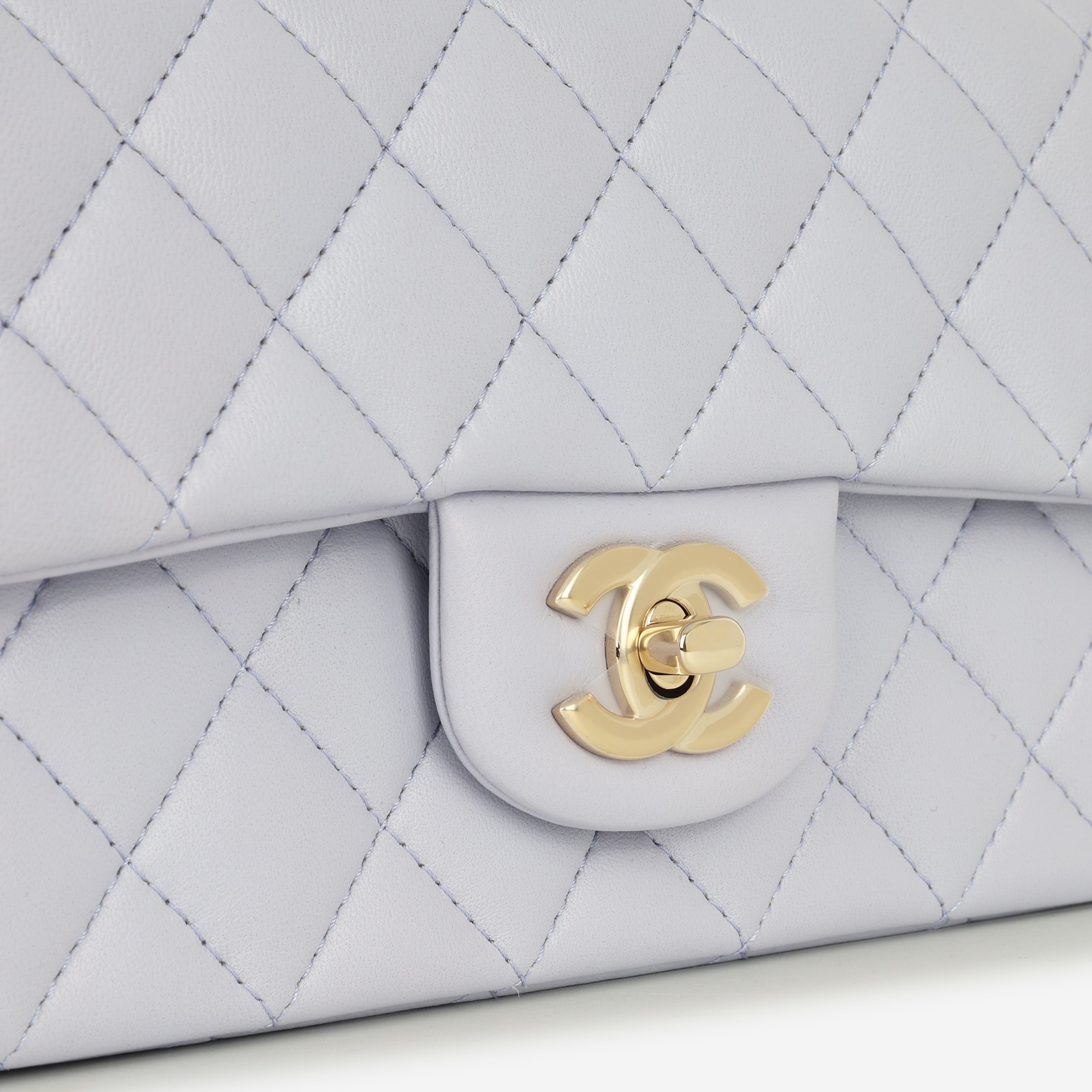 Chanel Mini Rectangular Top Handle - Lilac Lambskin | Champagne Gold Hardware