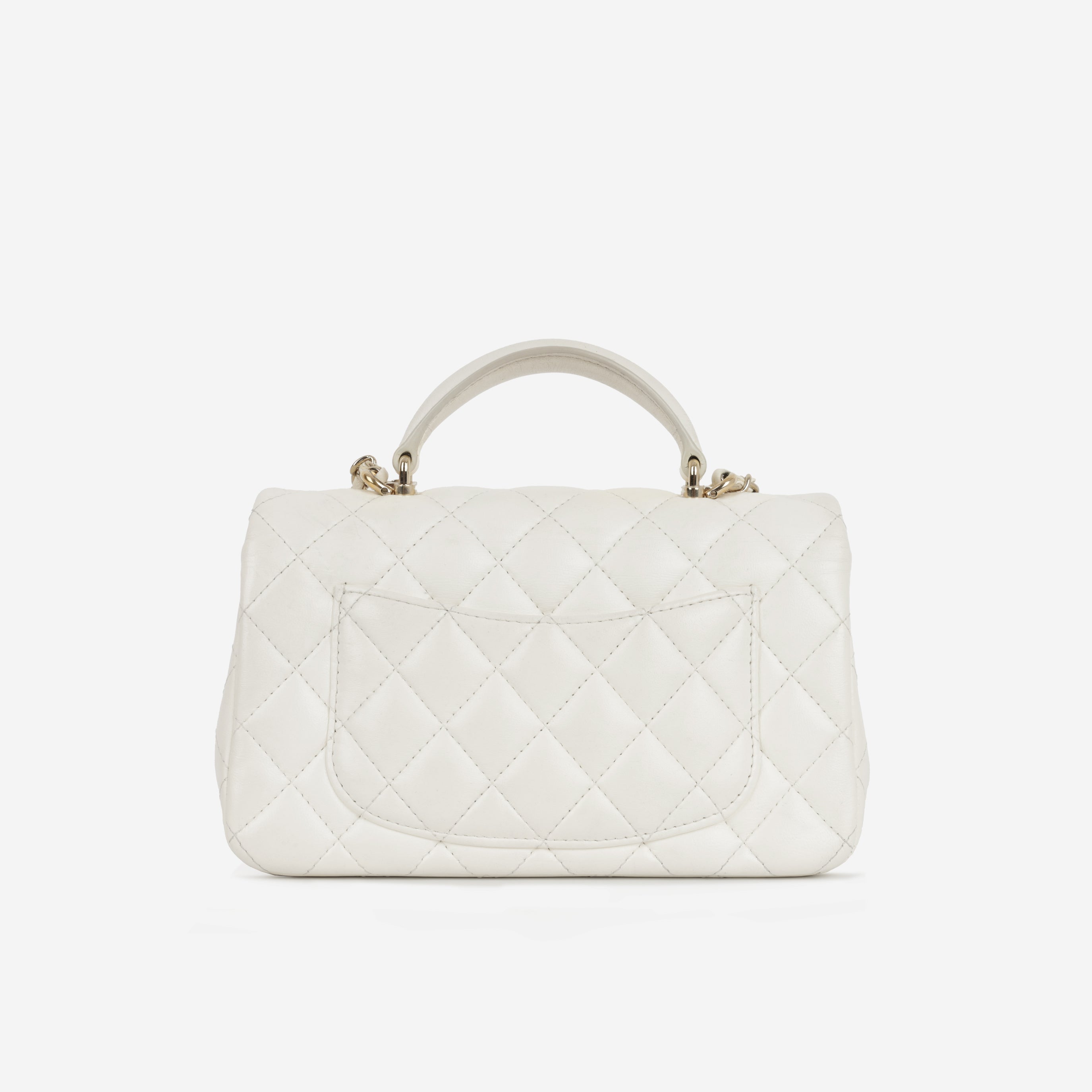 Mini Rectangular Top Handle with Charm