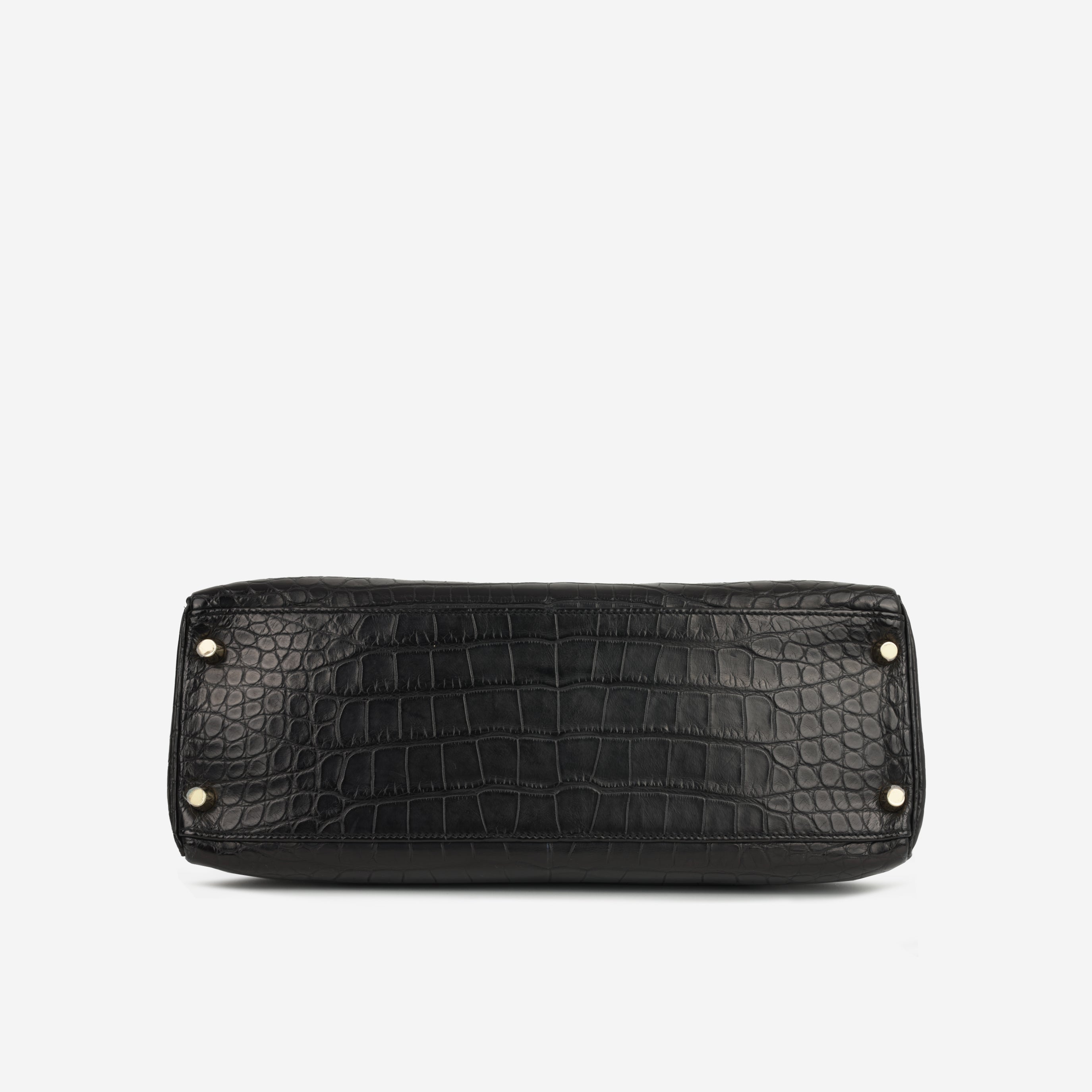 Hermès Kelly 32 – Noir Alligator Mississippiensis | Gold Hardware