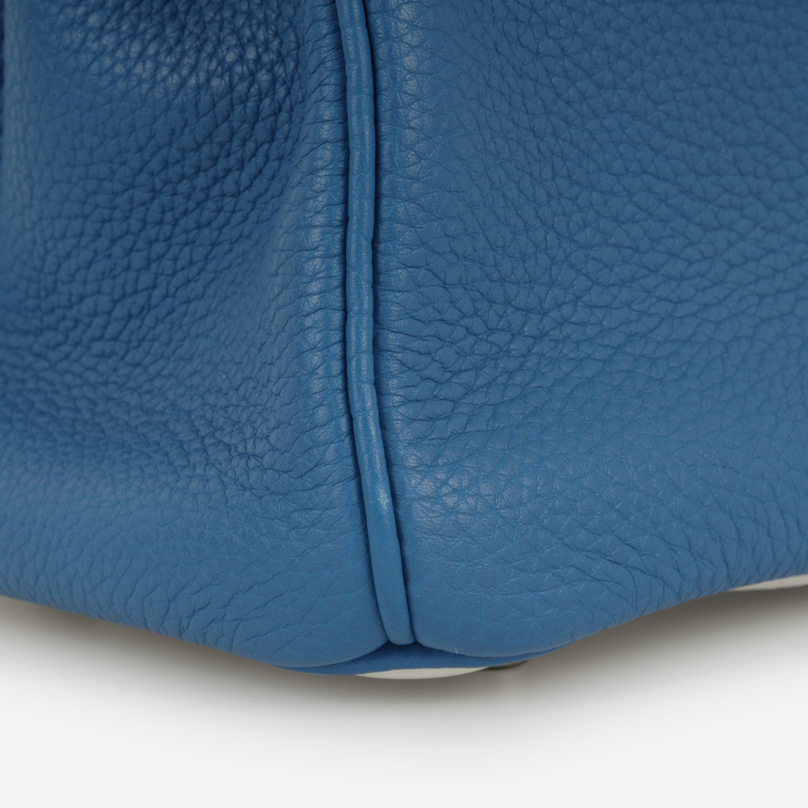 Birkin 30 Eclat - Bleu Mykonos / Blanc