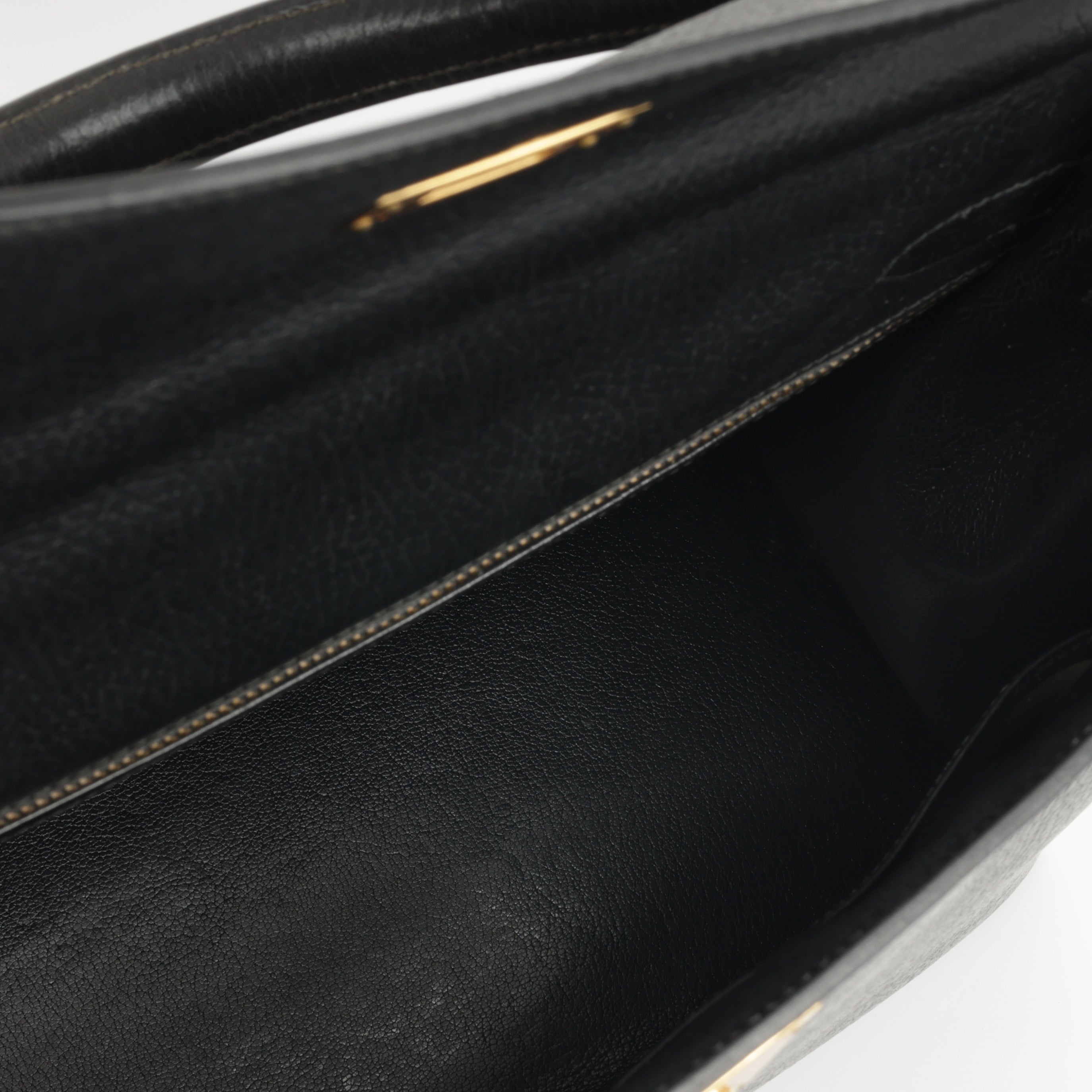 Hermès Kelly 32 - Noir Fjord | Gold Hardware