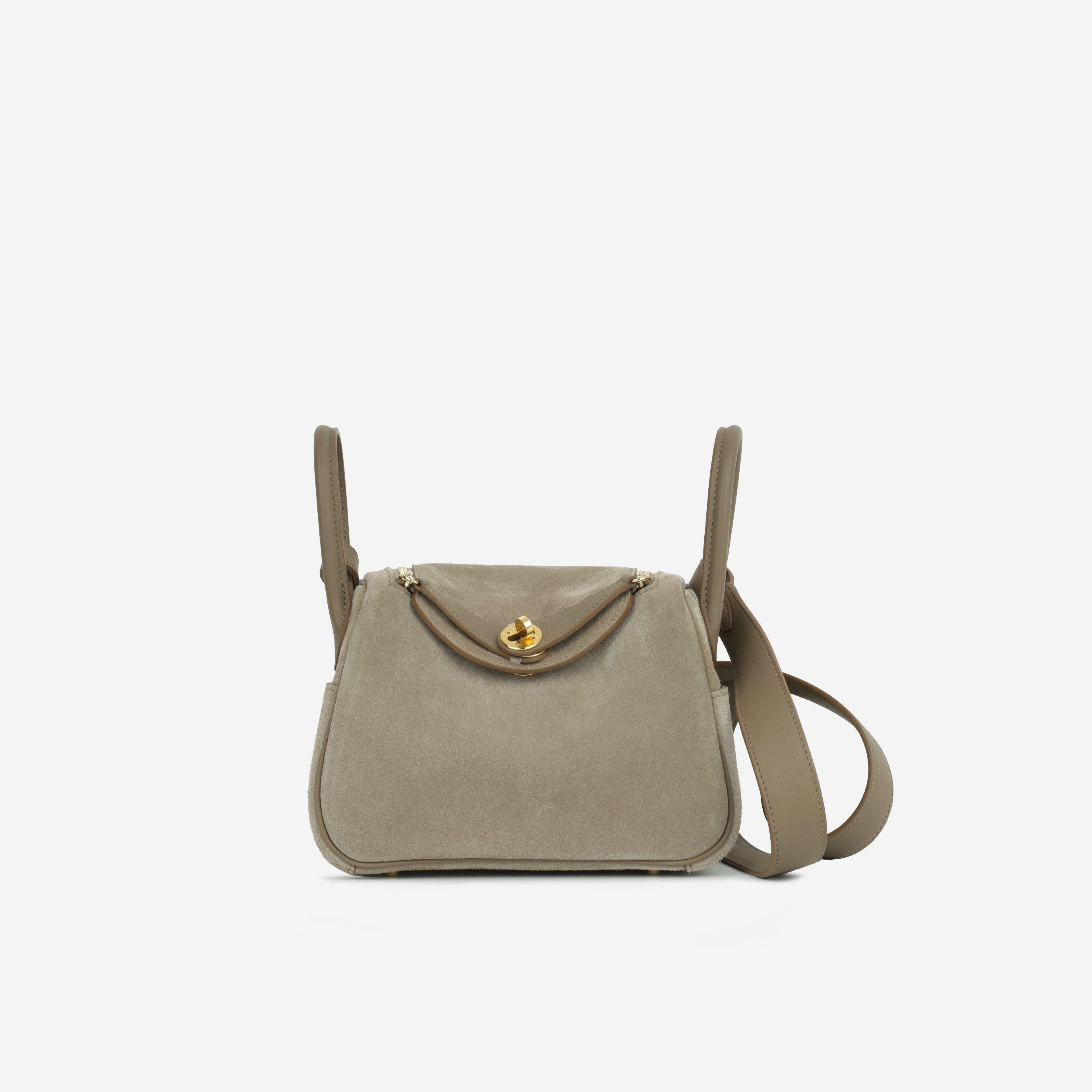 Hermès Mini Lindy - Gris Caillou / Etoupe