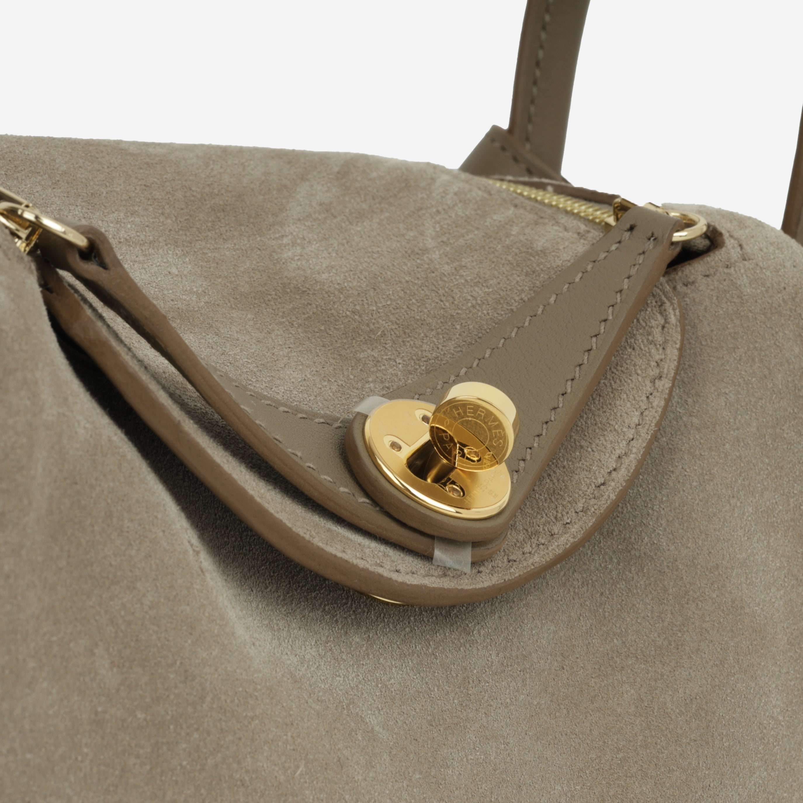 Hermès Mini Lindy - Gris Caillou / Etoupe