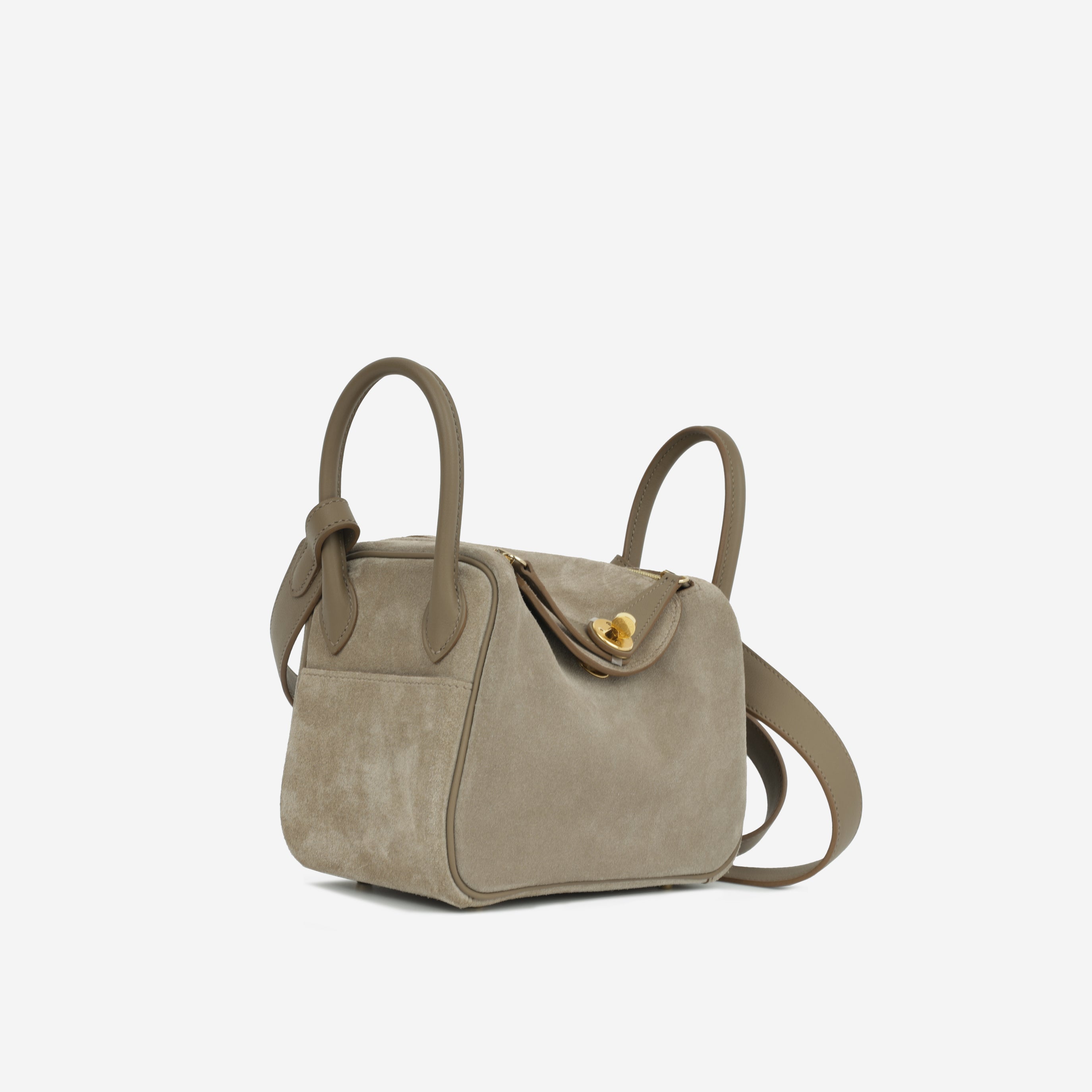 Hermès Mini Lindy - Gris Caillou / Etoupe