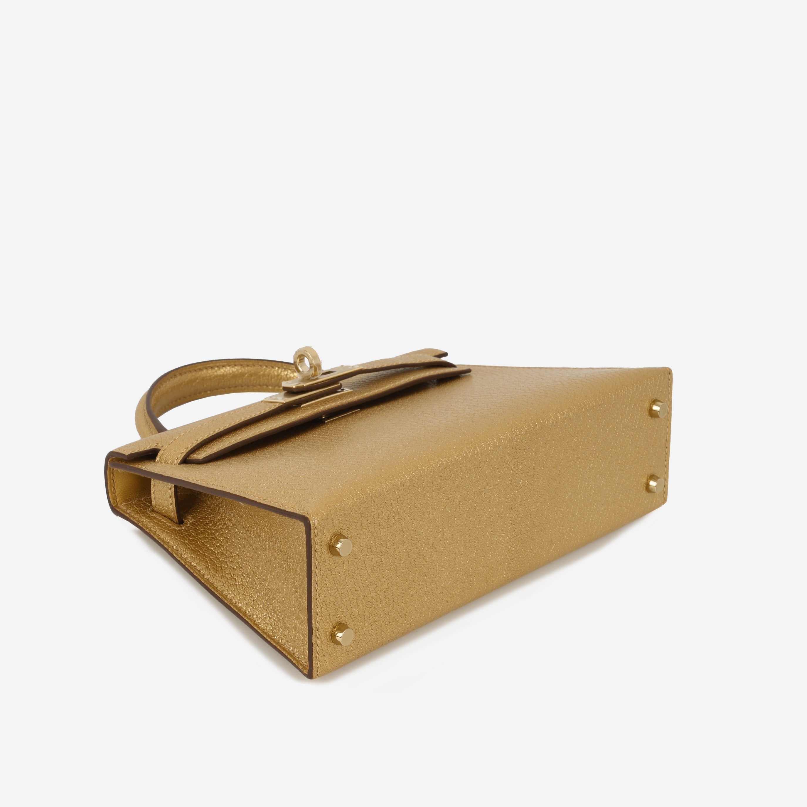 Hermès Mini Kelly - Dore Chevre | Permabrass Hardware