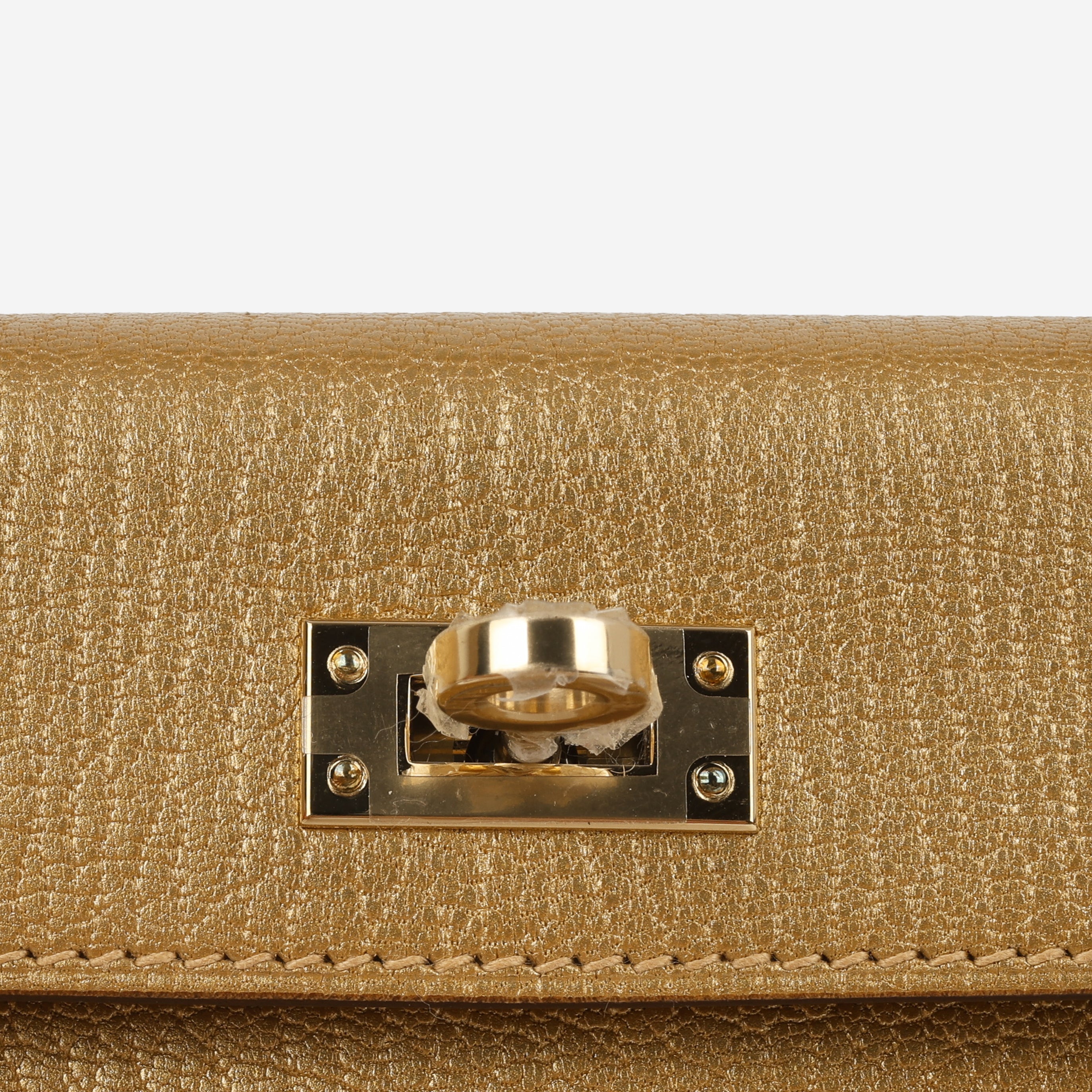 Hermès Mini Kelly - Dore Chevre | Permabrass Hardware