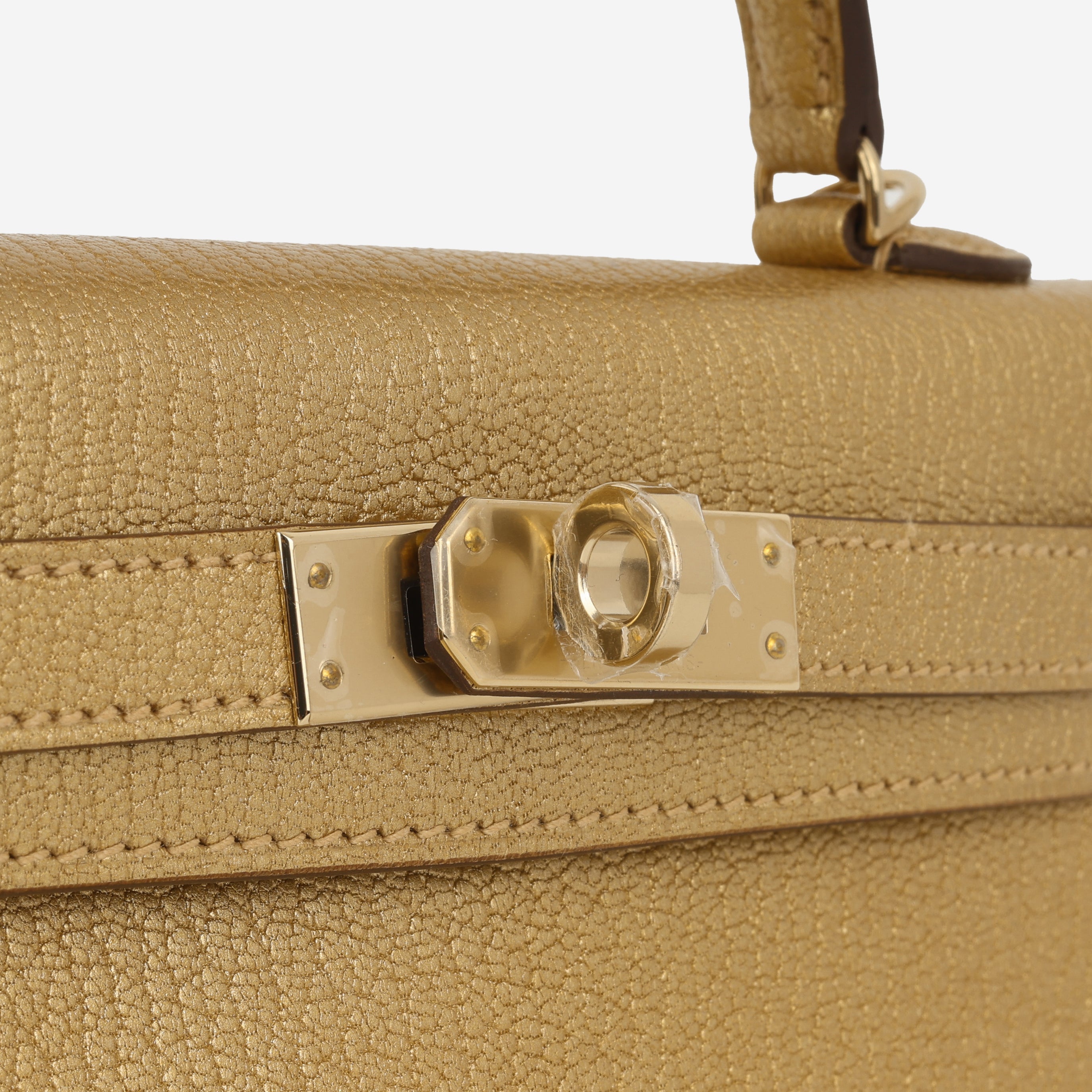 Hermès Mini Kelly - Dore Chevre | Permabrass Hardware
