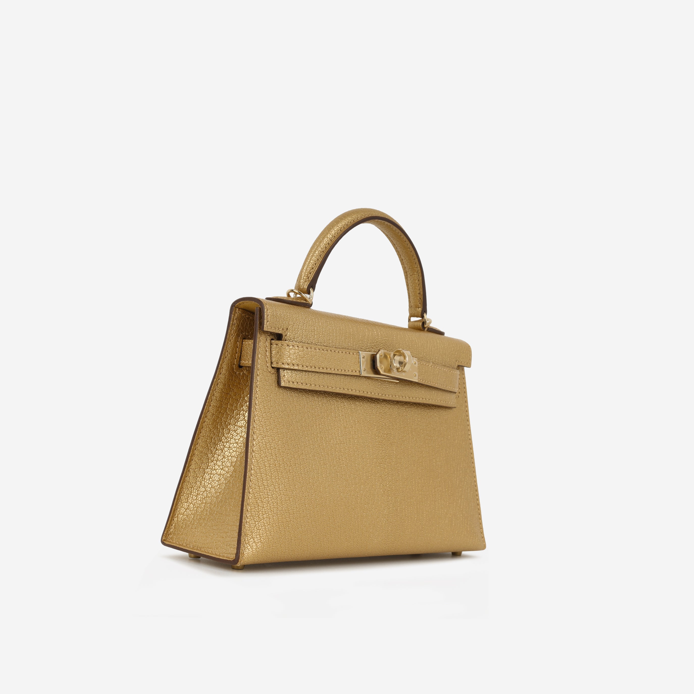Hermès Mini Kelly - Dore Chevre | Permabrass Hardware