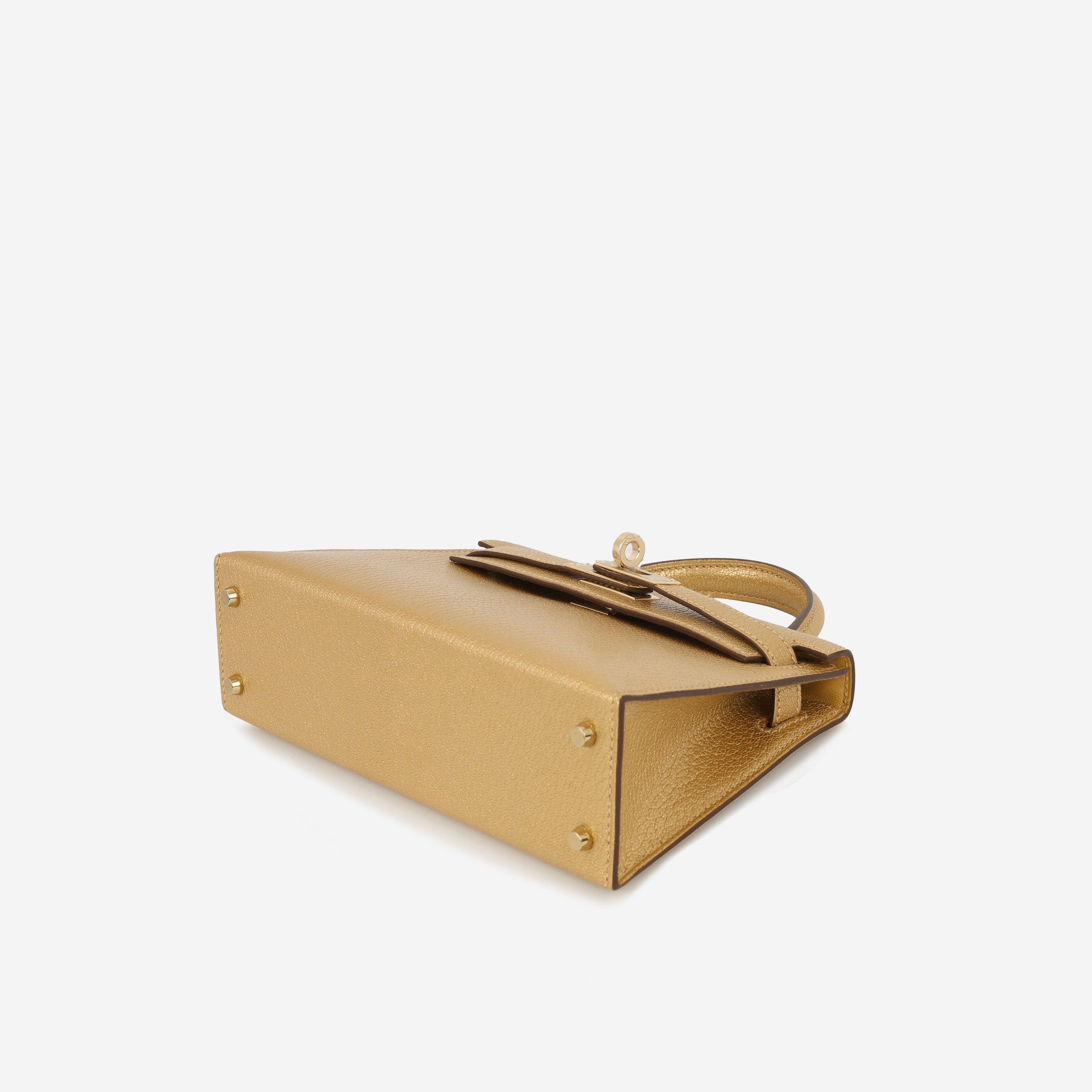 Hermès Mini Kelly - Dore Chevre | Permabrass Hardware